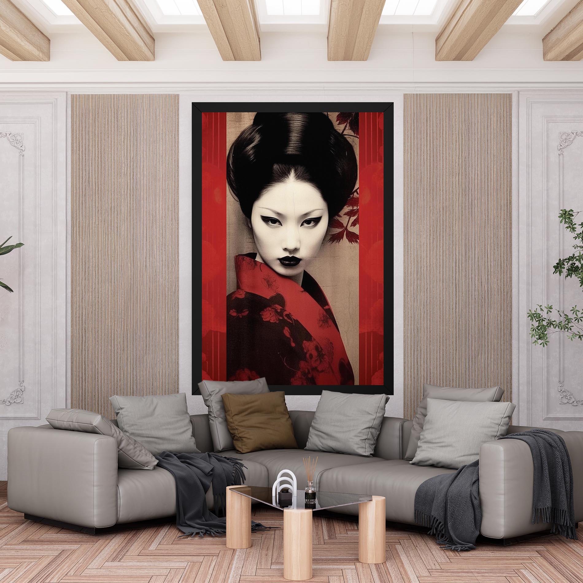 Obraz na Płótnie Black Asiatic Makeup mockup 6