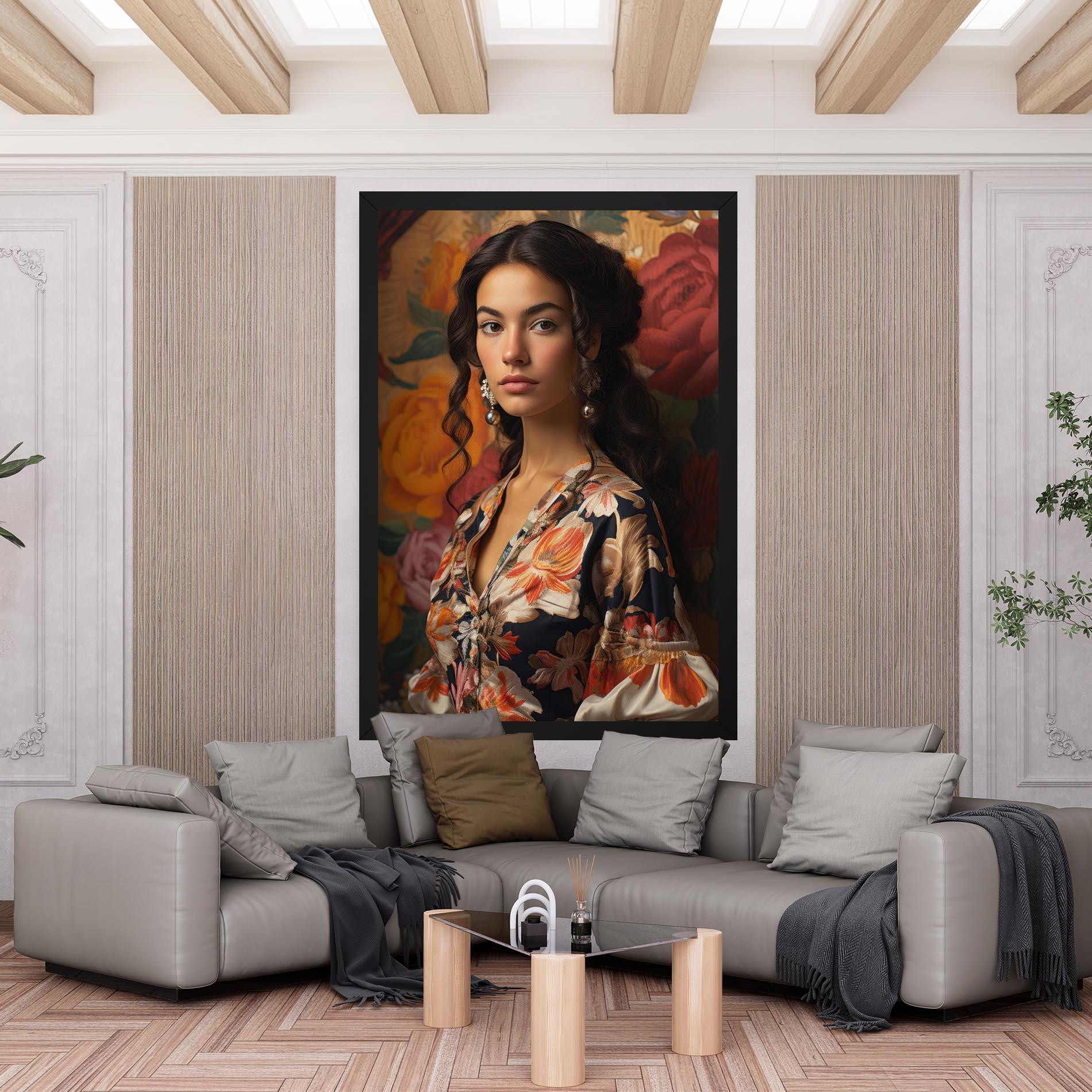 Obraz na Płótnie Floral Dress Lady mockup 6