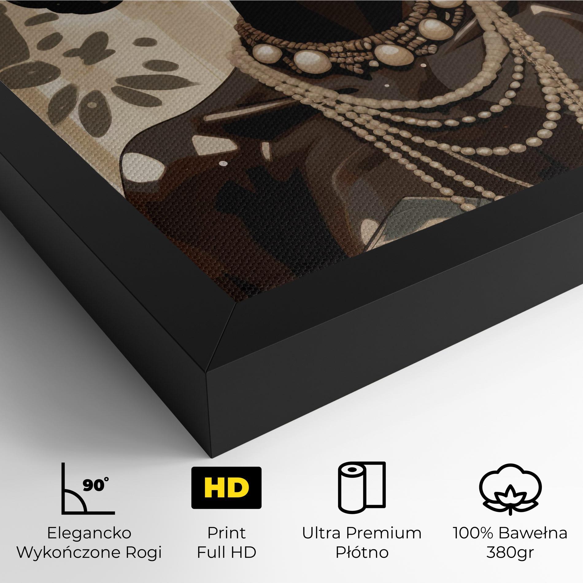 Obraz na Płótnie African Woman On Cream mockup 4