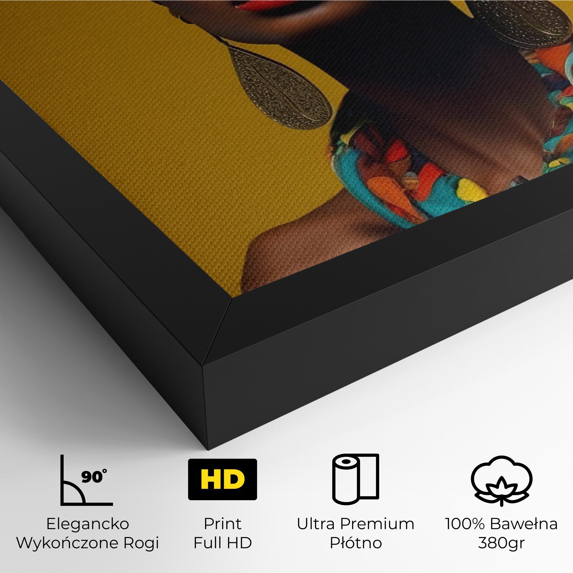 Obraz na Płótnie African Yellow Portrait mockup 4