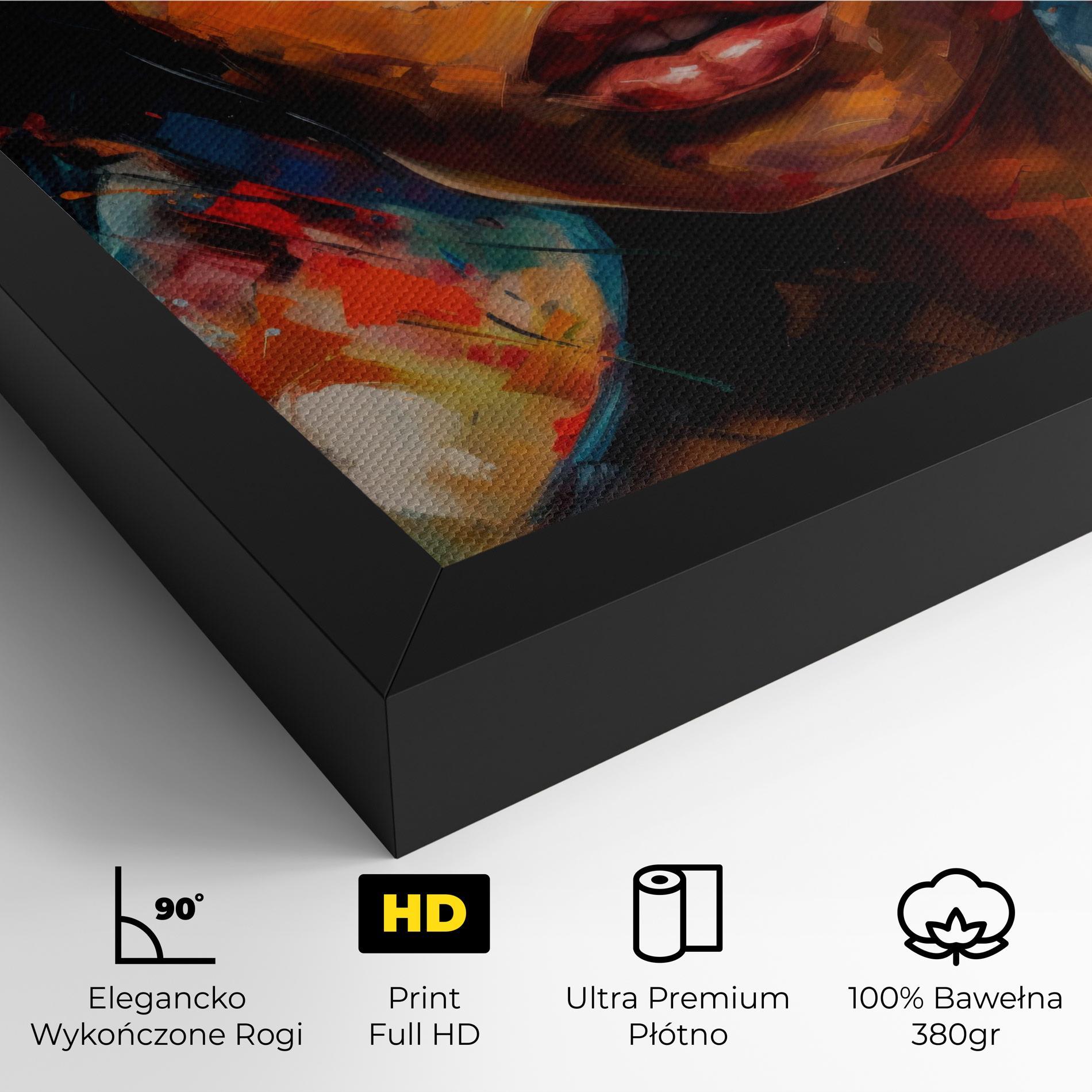 Obraz na Płótnie Intense Fiery Portrait mockup 4