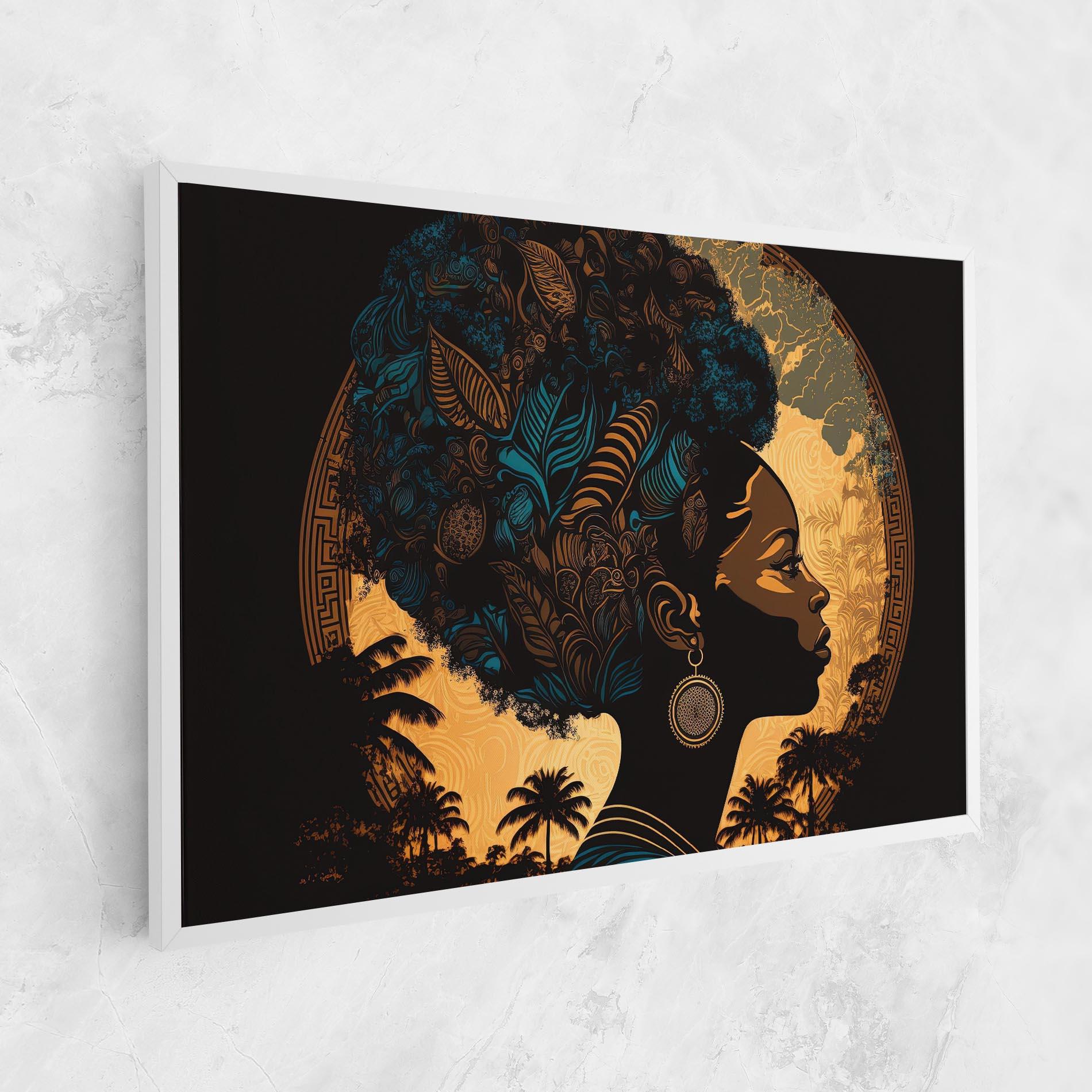 Obraz na Płótnie African Profile Woman mockup 1