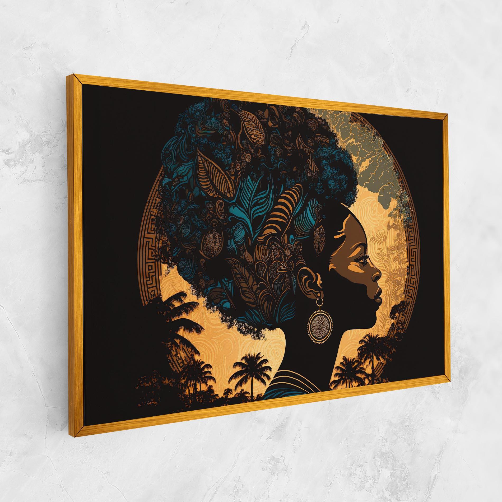 Obraz na Płótnie African Profile Woman mockup 1