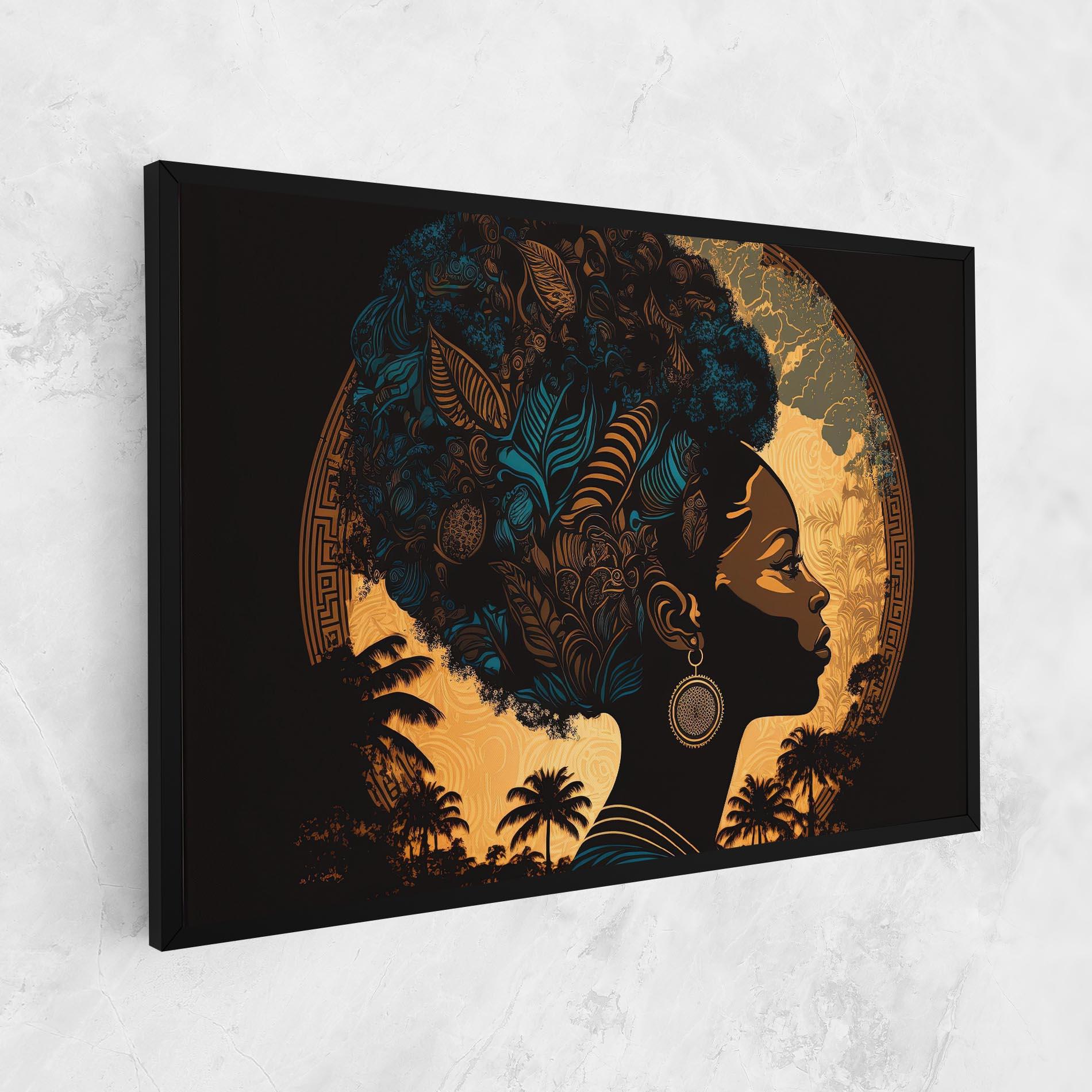 Obraz na Płótnie African Profile Woman mockup 1