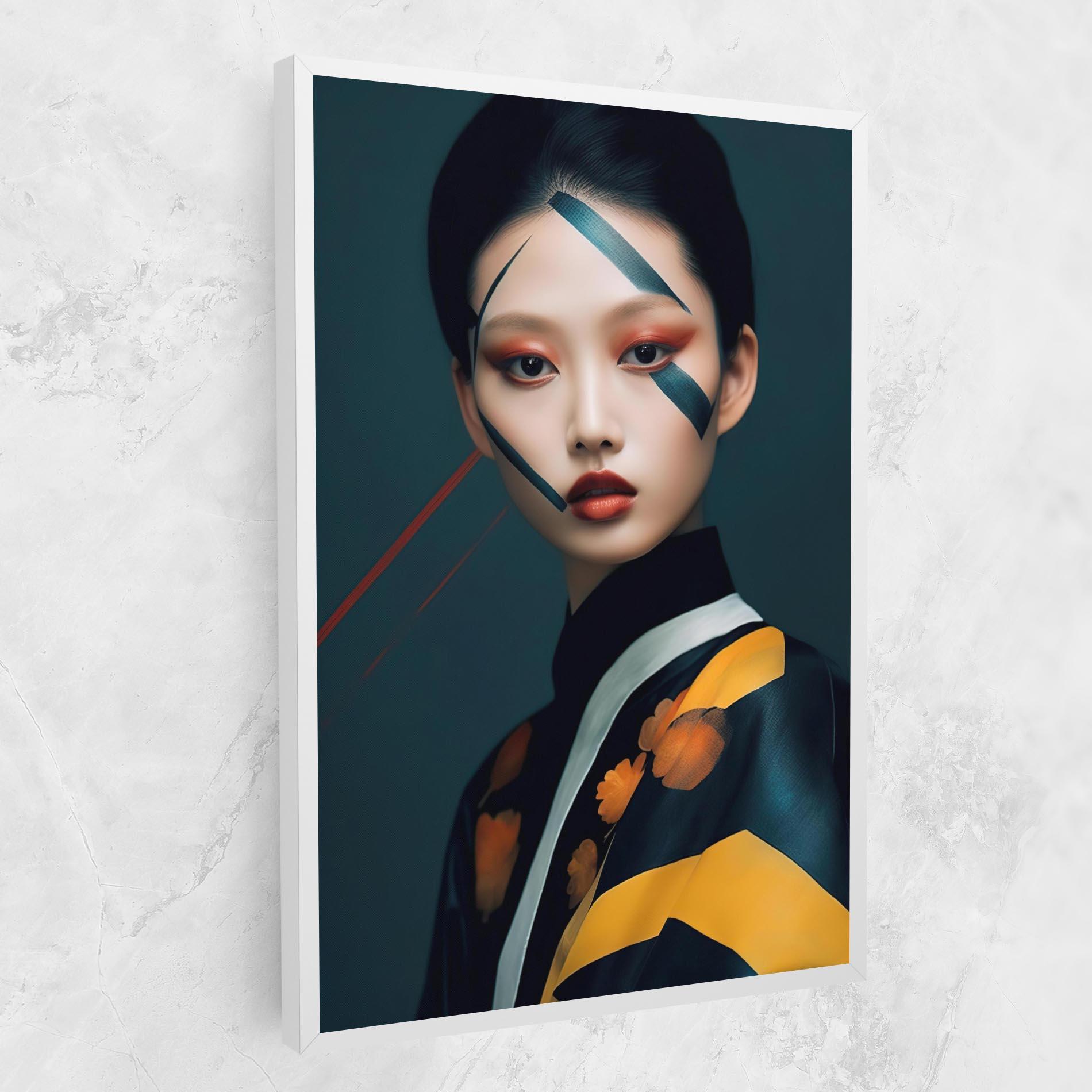 Obraz na Płótnie Asian Painted Woman mockup 1