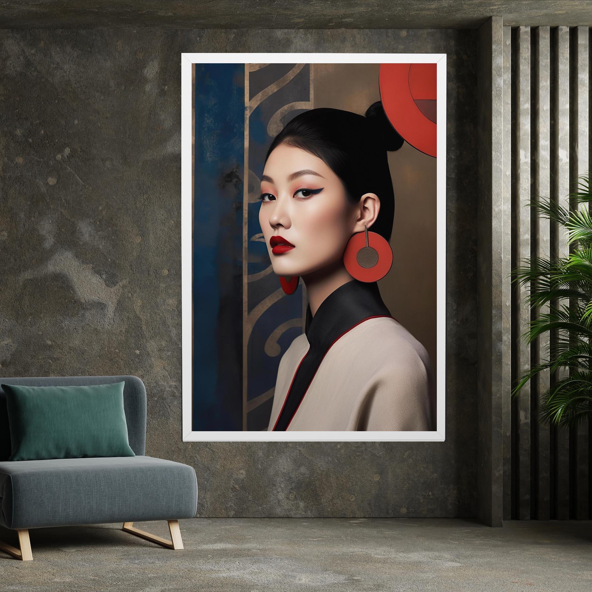 Obraz na Płótnie Asian Big Earrings mockup 7