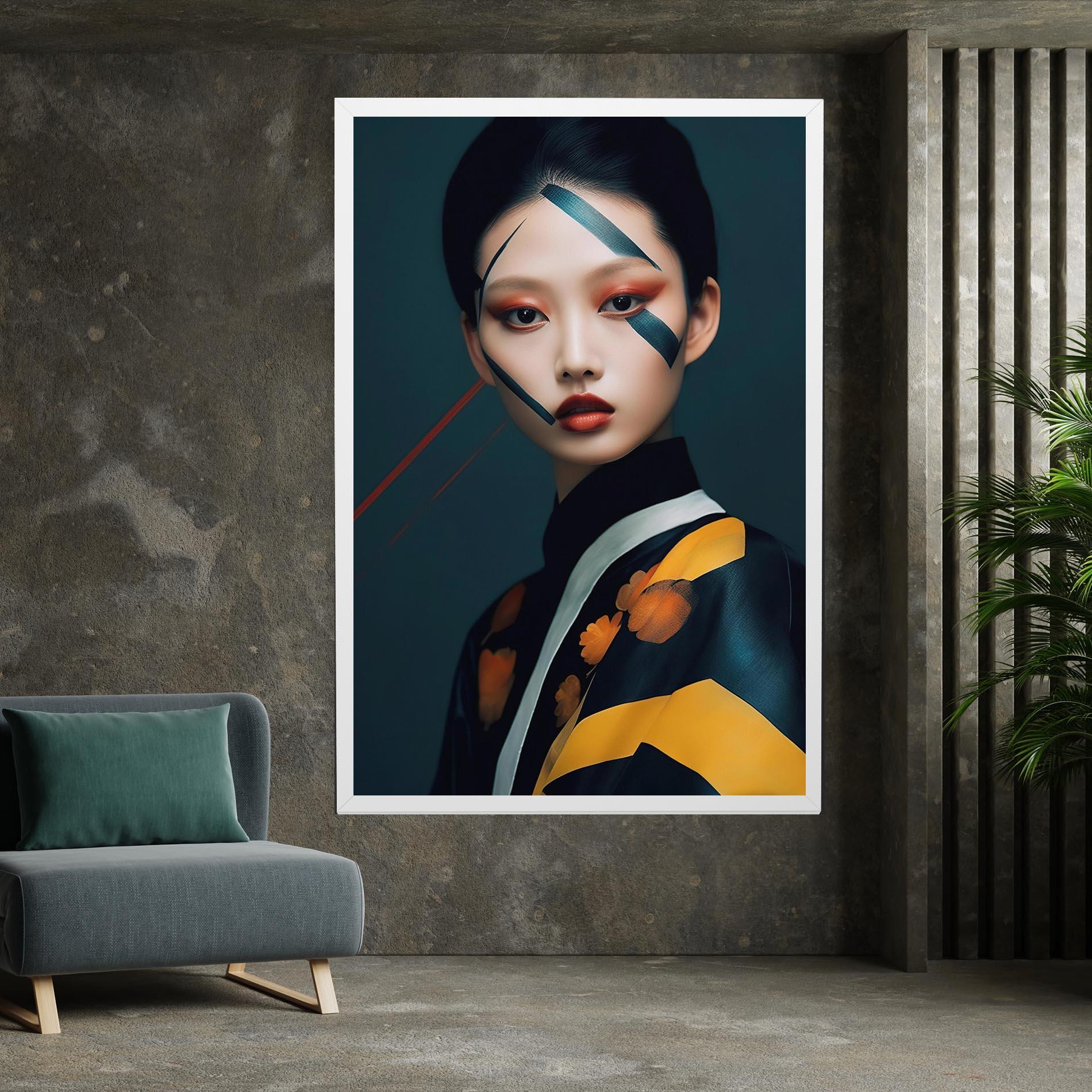 Obraz na Płótnie Asian Painted Woman mockup 7