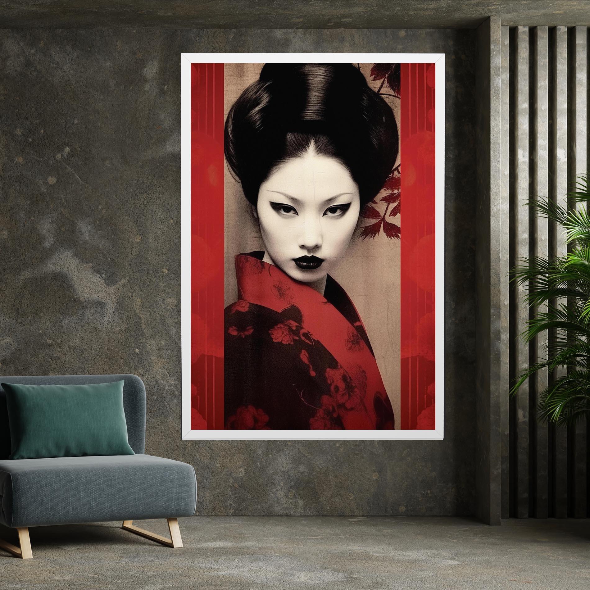 Obraz na Płótnie Black Asiatic Makeup mockup 7