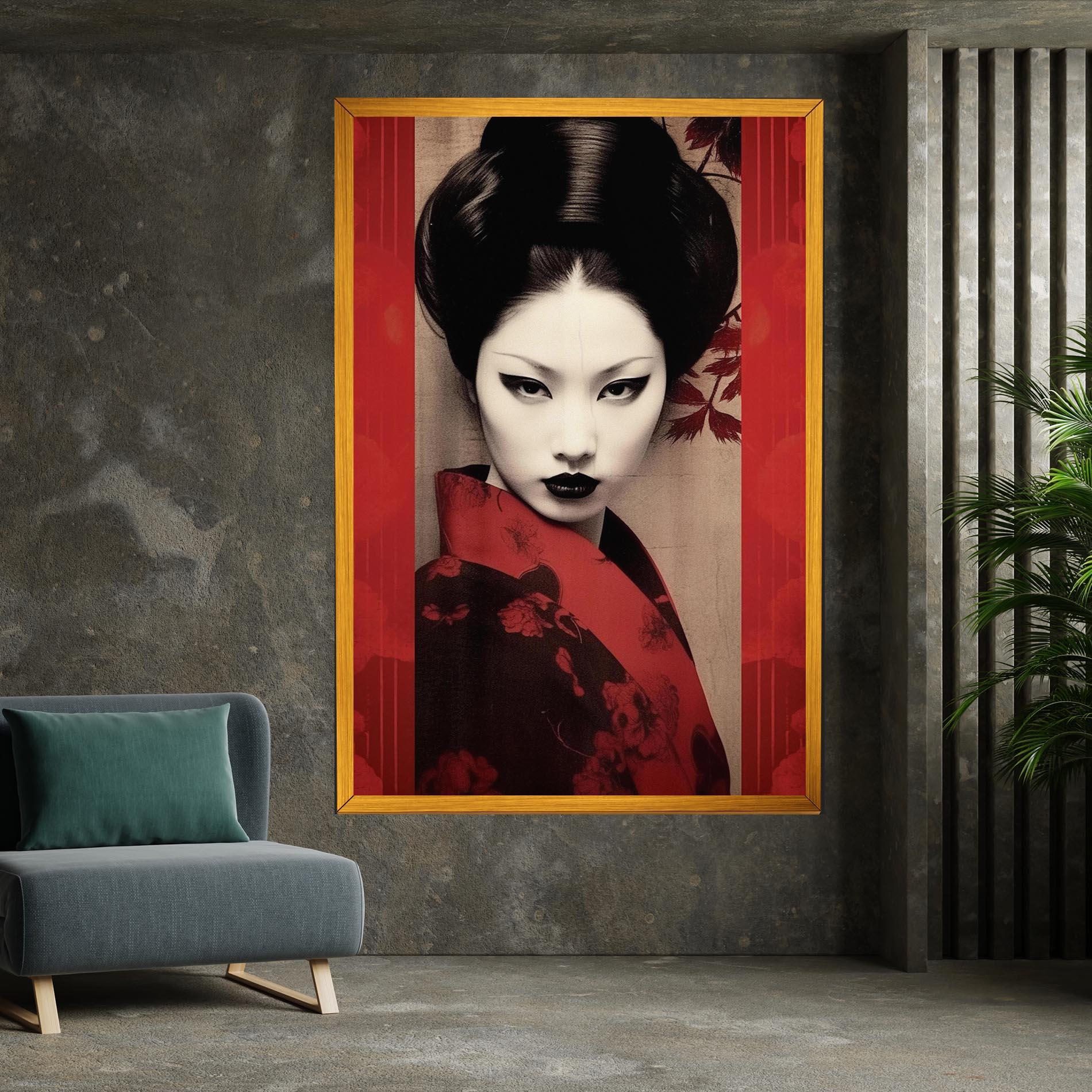 Obraz na Płótnie Black Asiatic Makeup mockup 7