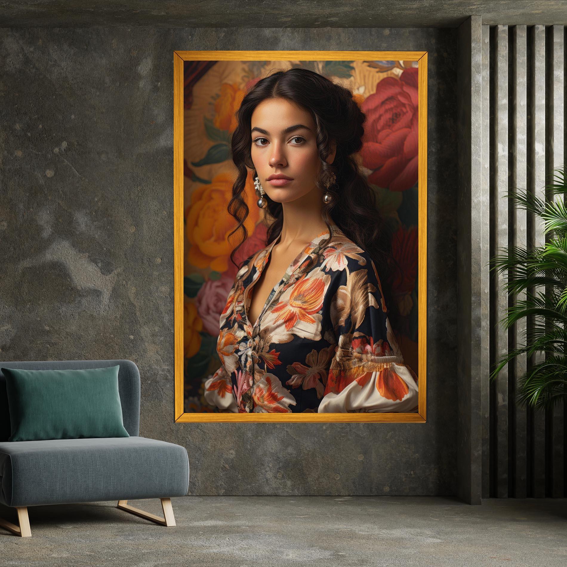 Obraz na Płótnie Floral Dress Lady mockup 7