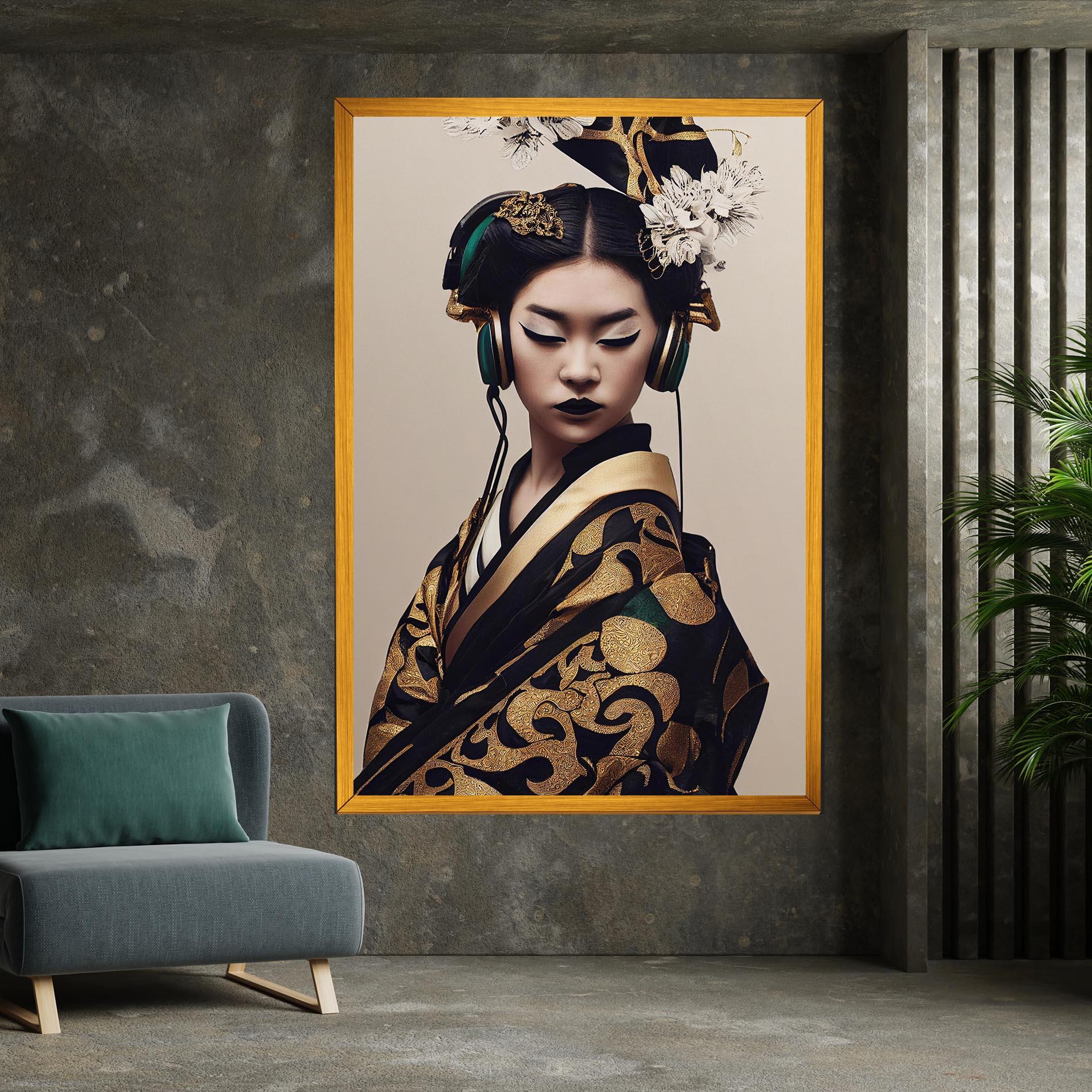 Obraz na Płótnie Kimono Headphones mockup 7