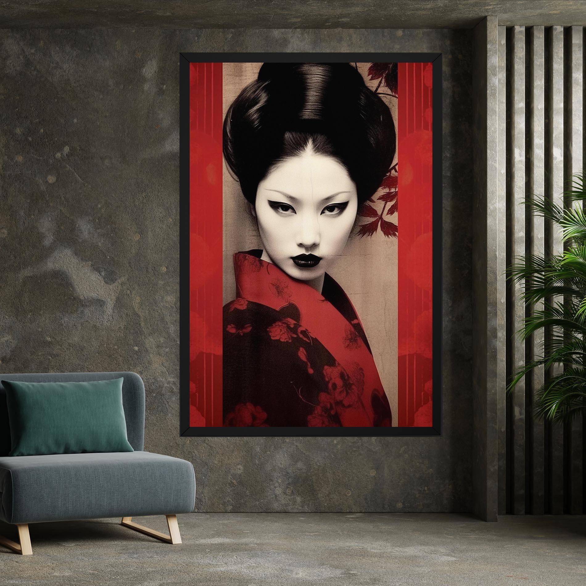 Obraz na Płótnie Black Asiatic Makeup mockup 7