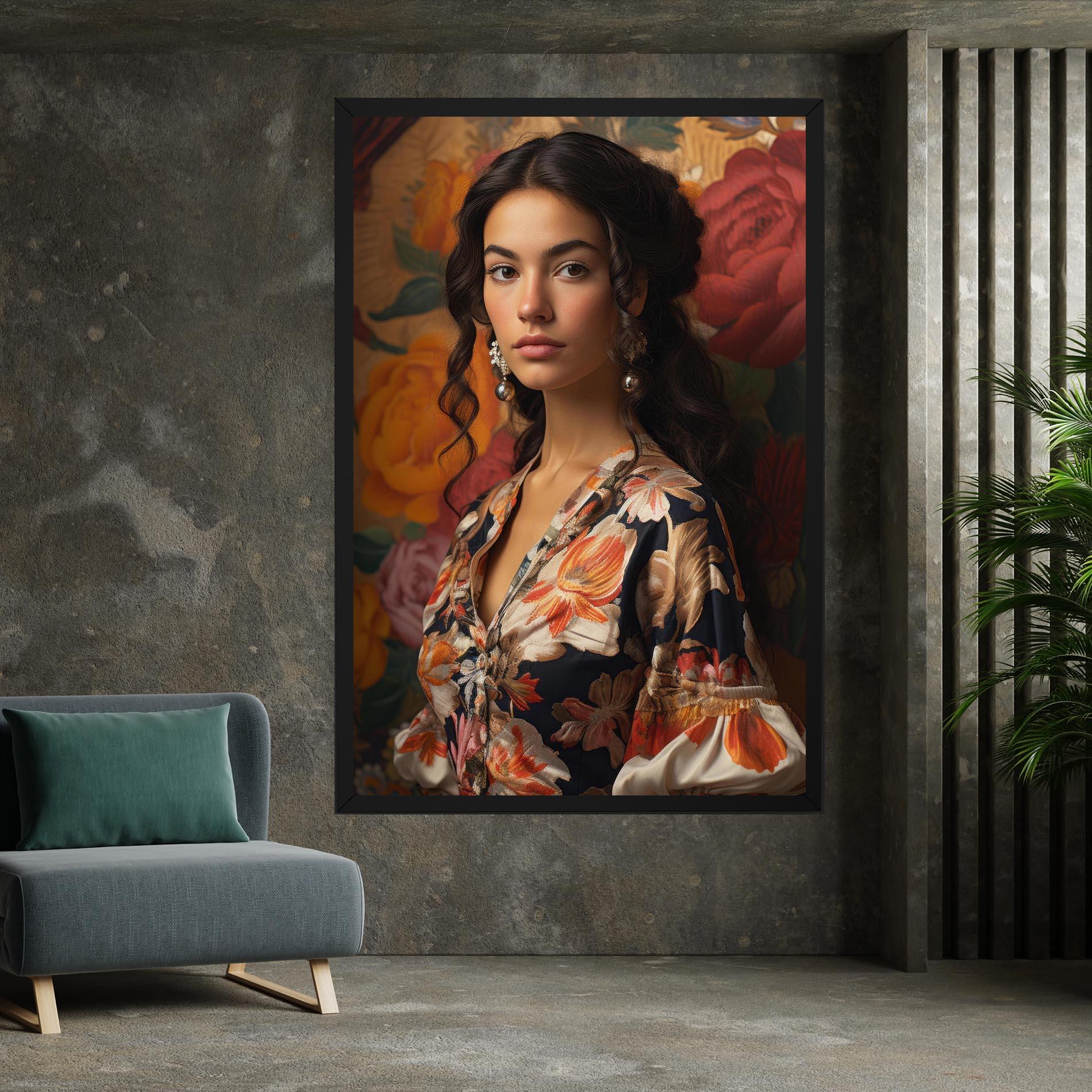 Obraz na Płótnie Floral Dress Lady mockup 7