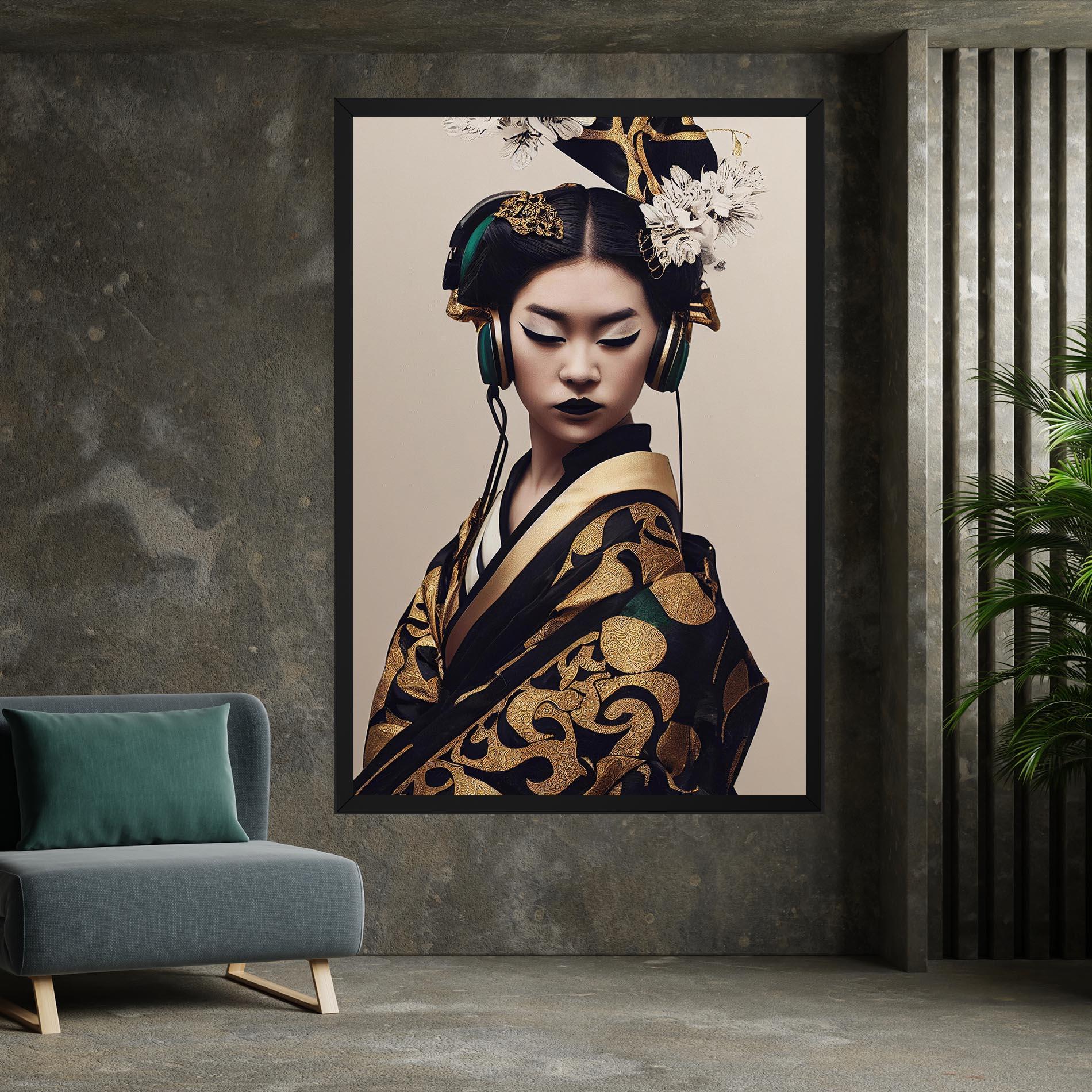 Obraz na Płótnie Kimono Headphones mockup 7