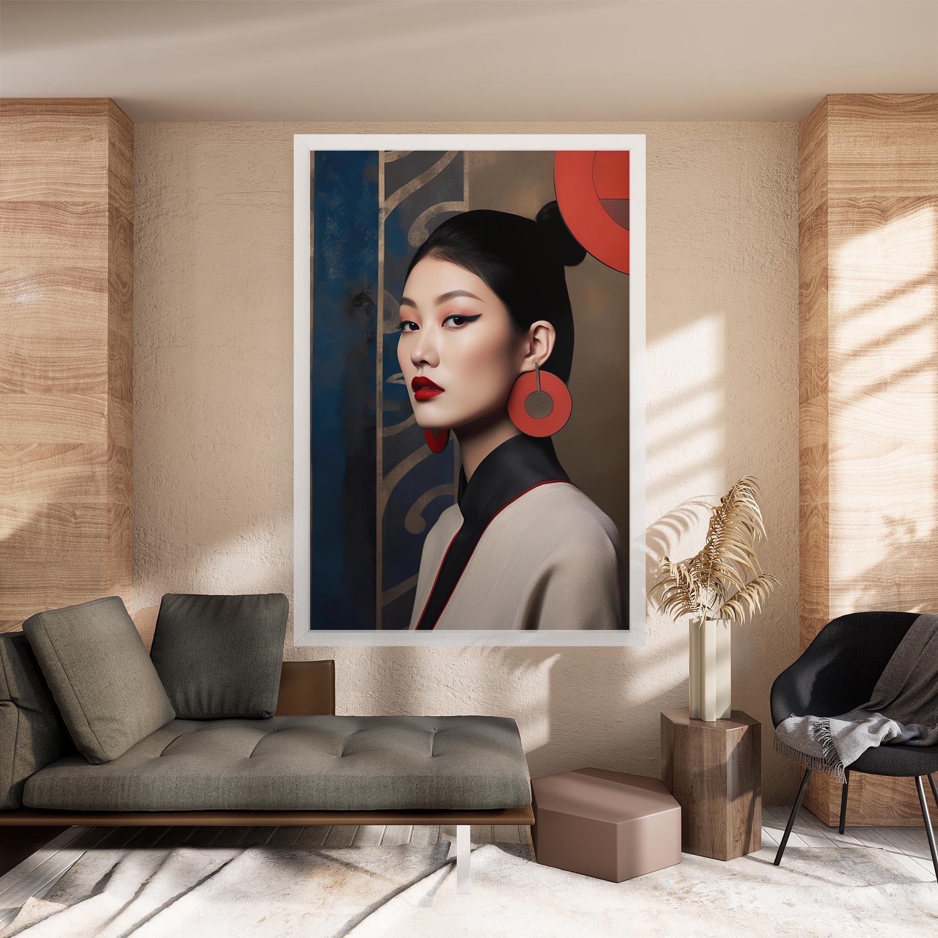 Obraz na Płótnie Asian Big Earrings mockup 8