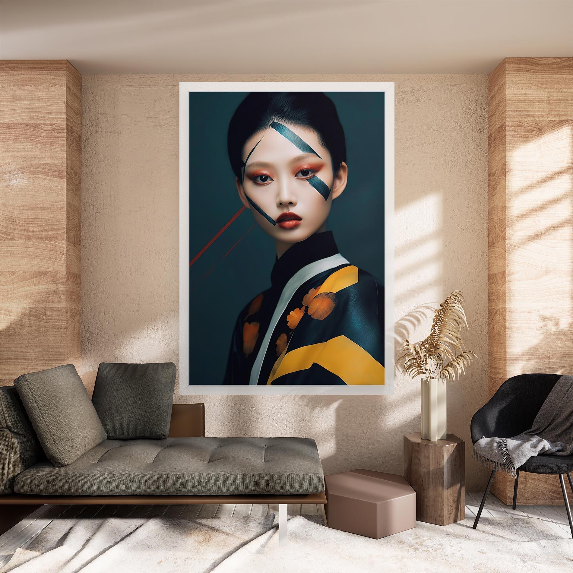 Obraz na Płótnie Asian Painted Woman mockup 8