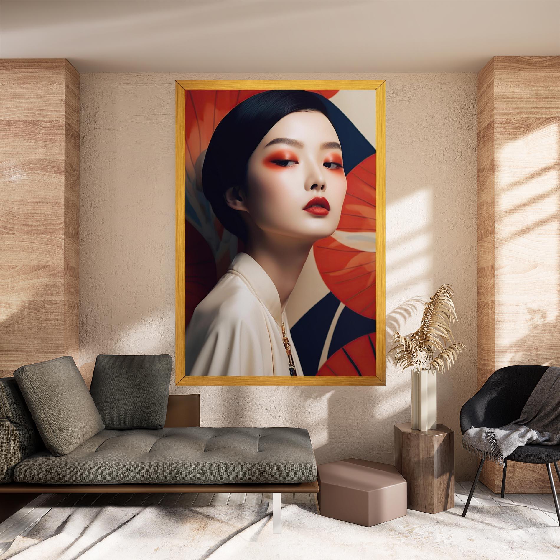 Obraz na Płótnie Asiatic Red Lips mockup 8