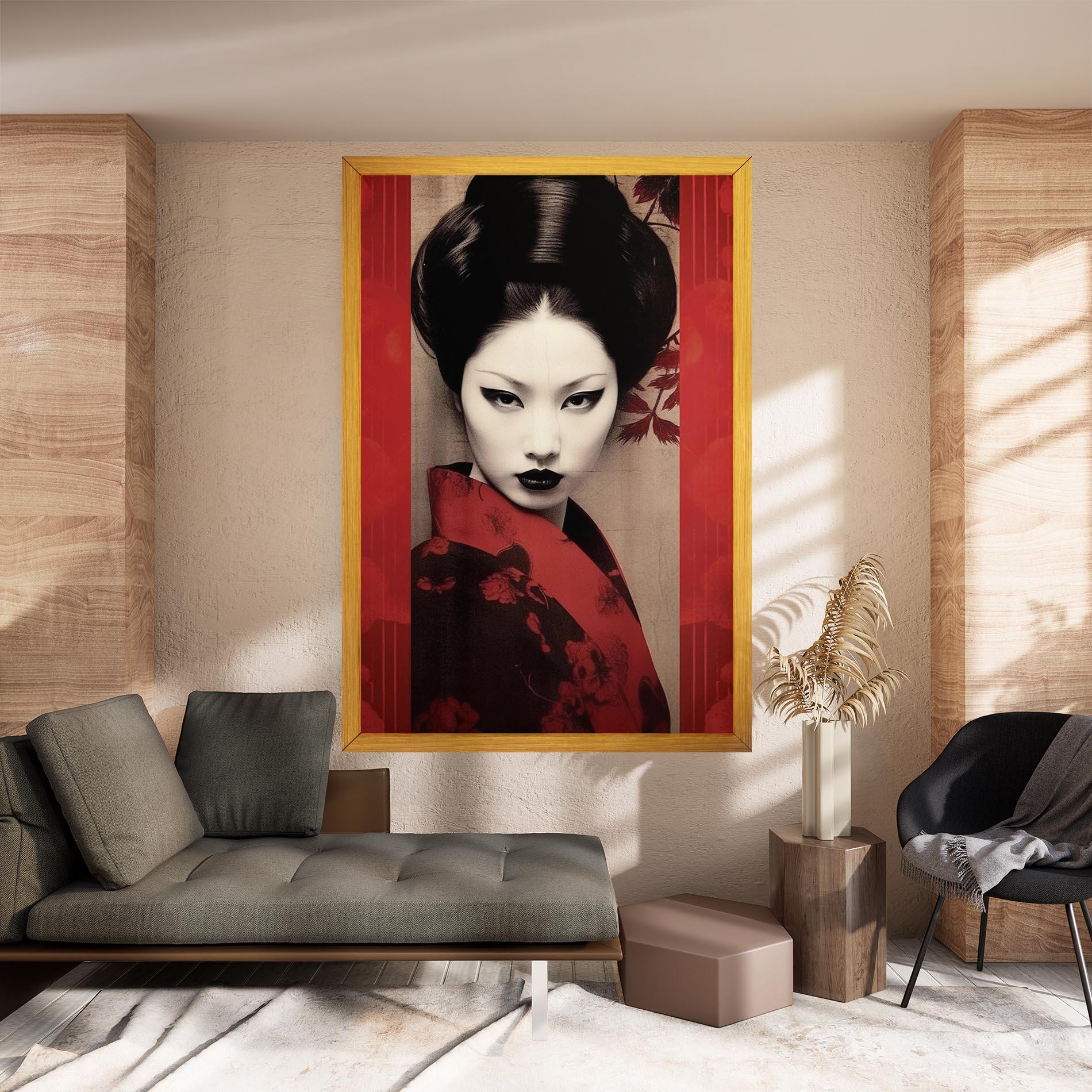 Obraz na Płótnie Black Asiatic Makeup mockup 8