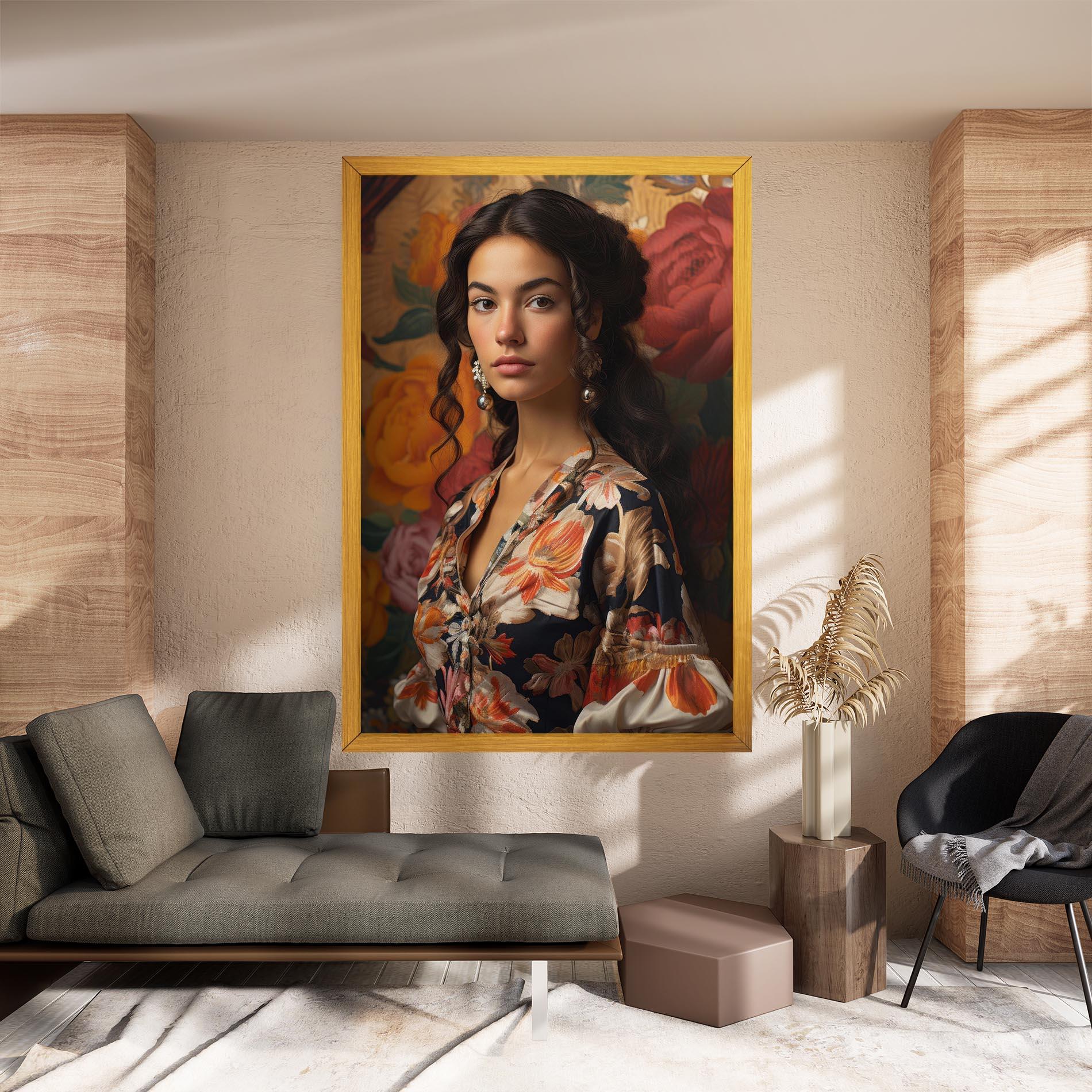 Obraz na Płótnie Floral Dress Lady mockup 8