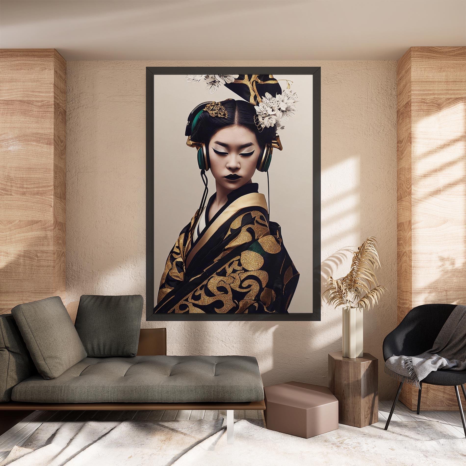 Obraz na Płótnie Kimono Headphones mockup 8