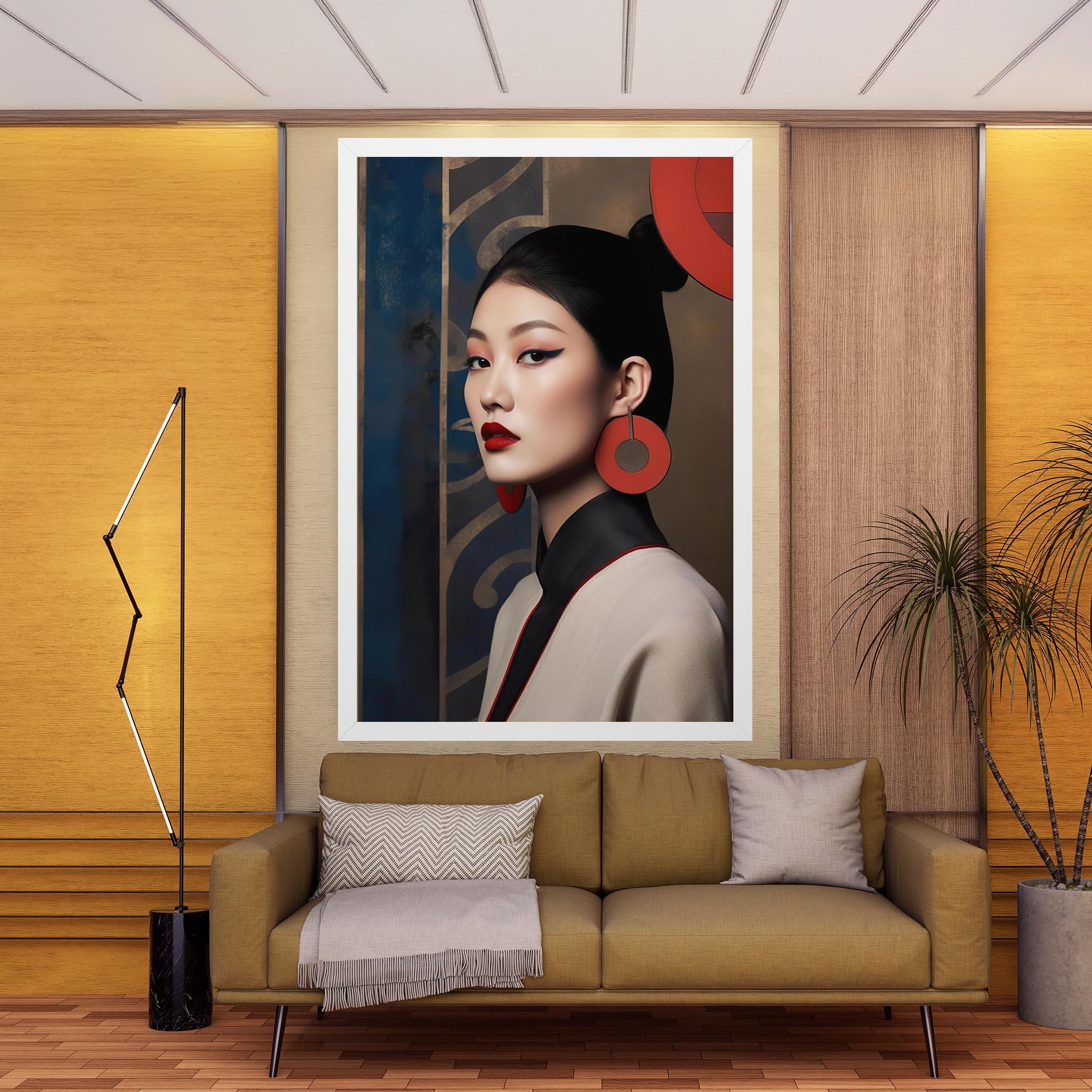 Obraz na Płótnie Asian Big Earrings mockup 9