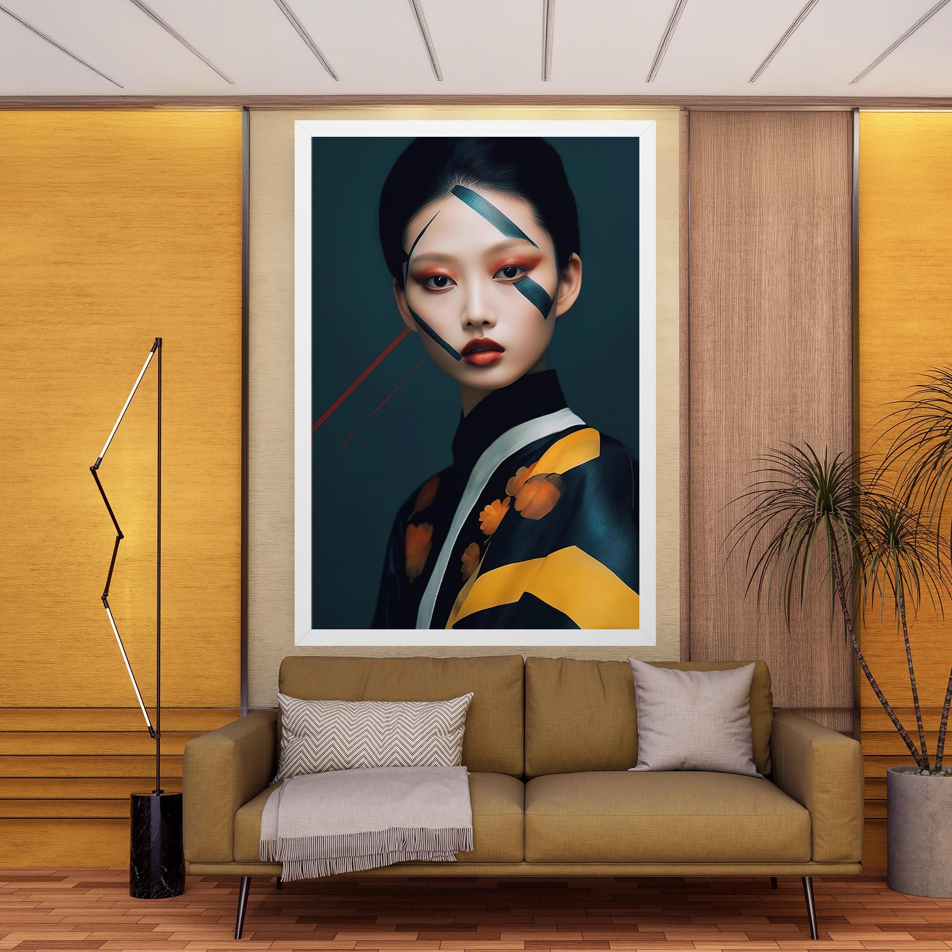 Obraz na Płótnie Asian Painted Woman mockup 9