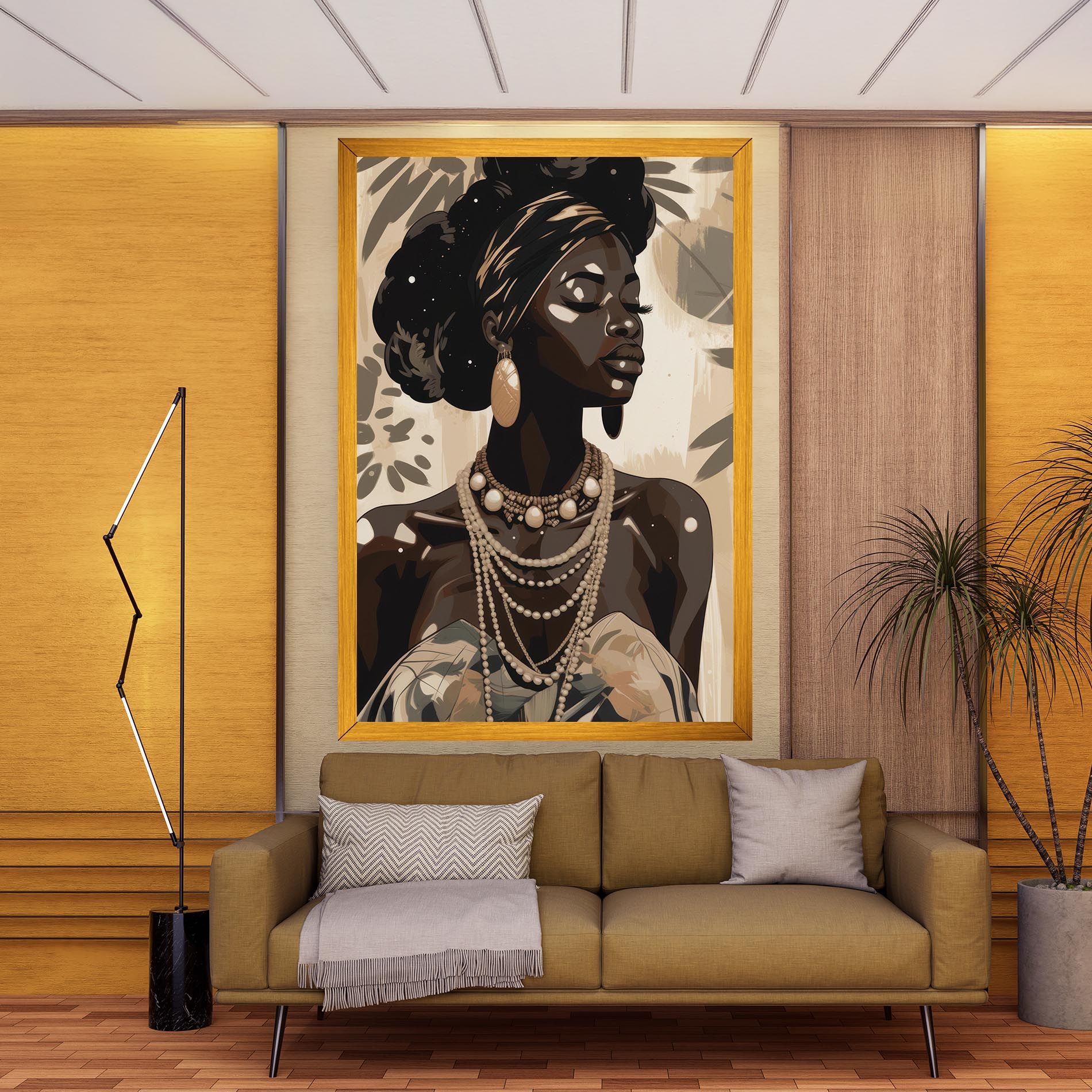 African Woman On Cream mockup 9