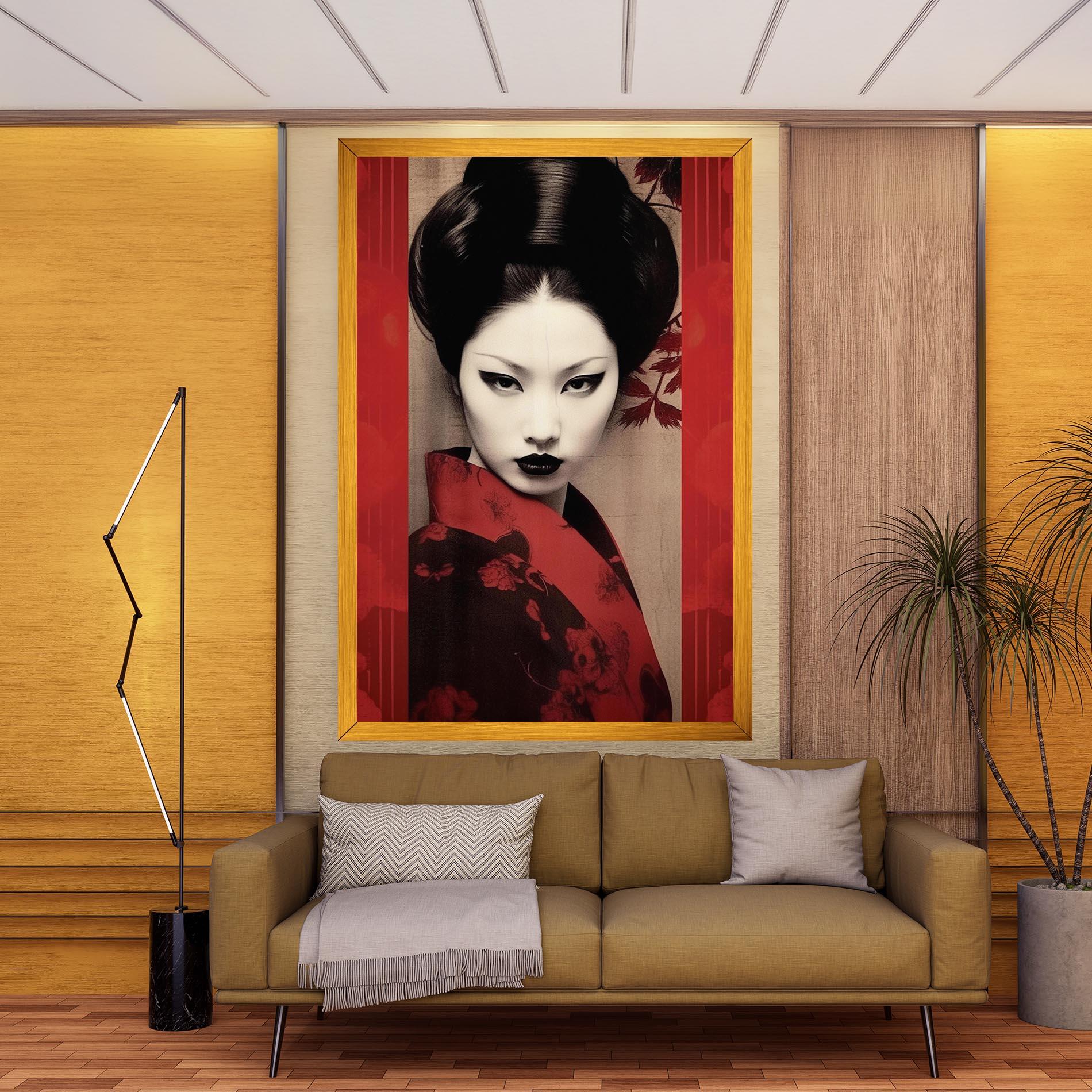 Obraz na Płótnie Black Asiatic Makeup mockup 9