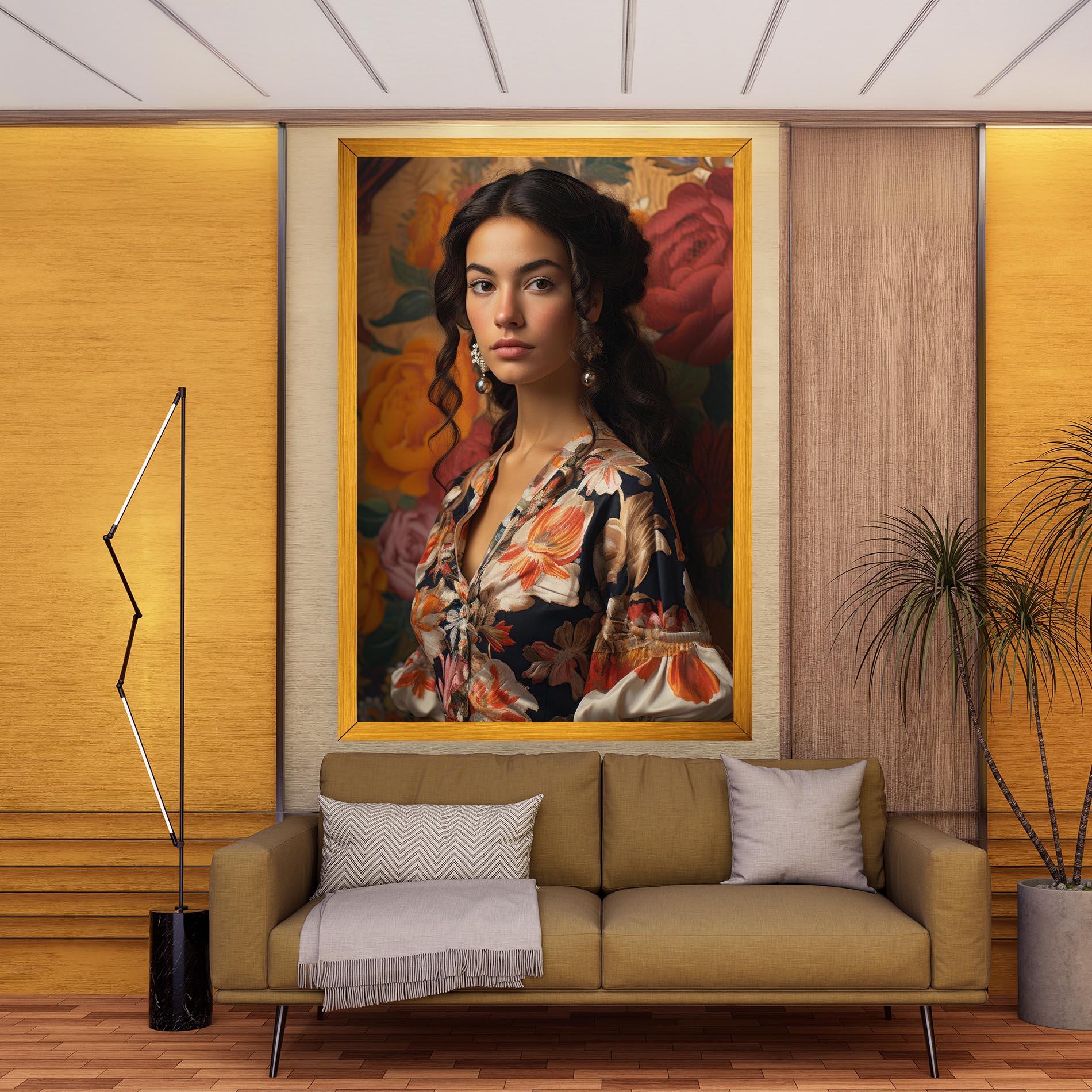 Obraz na Płótnie Floral Dress Lady mockup 9