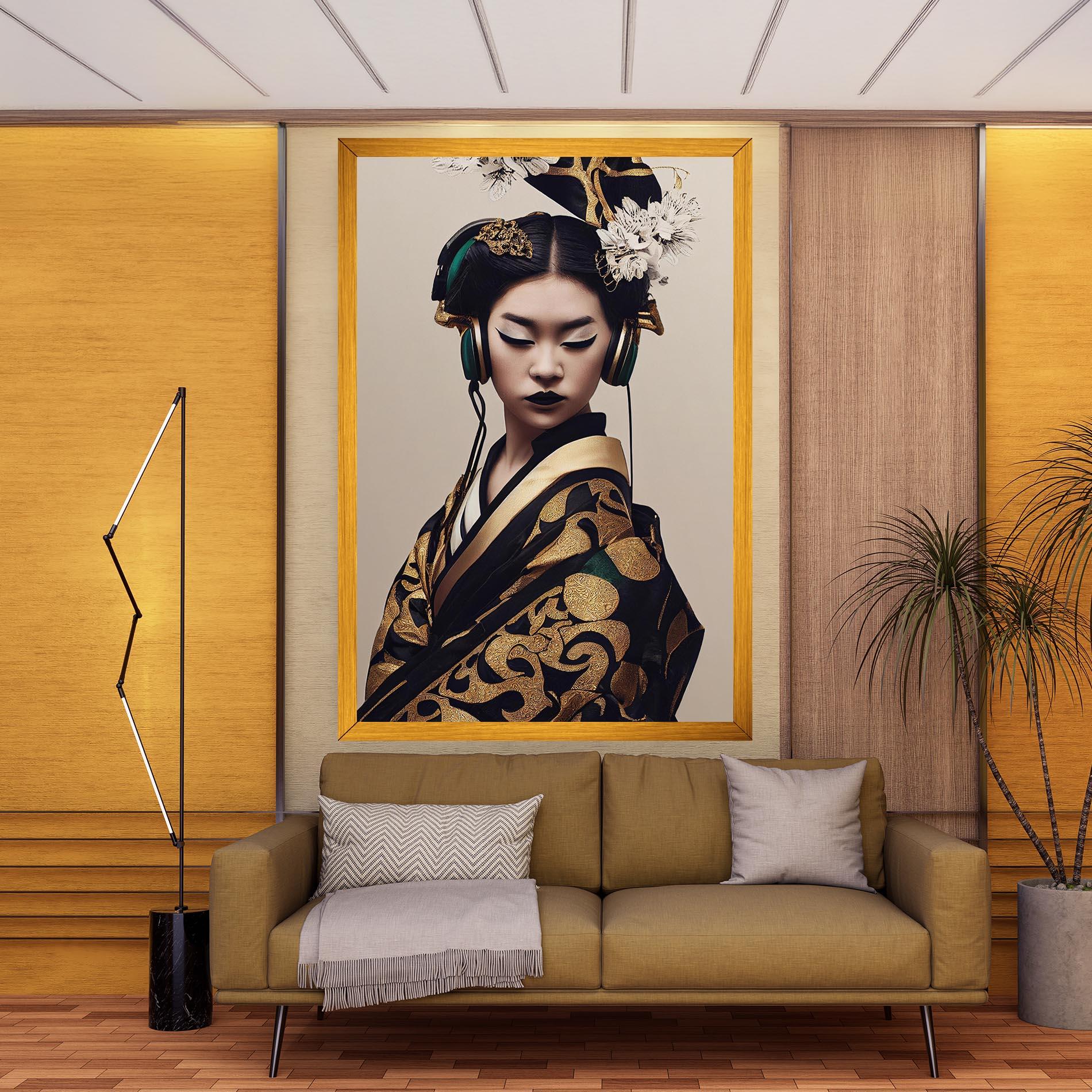 Obraz na Płótnie Kimono Headphones mockup 9