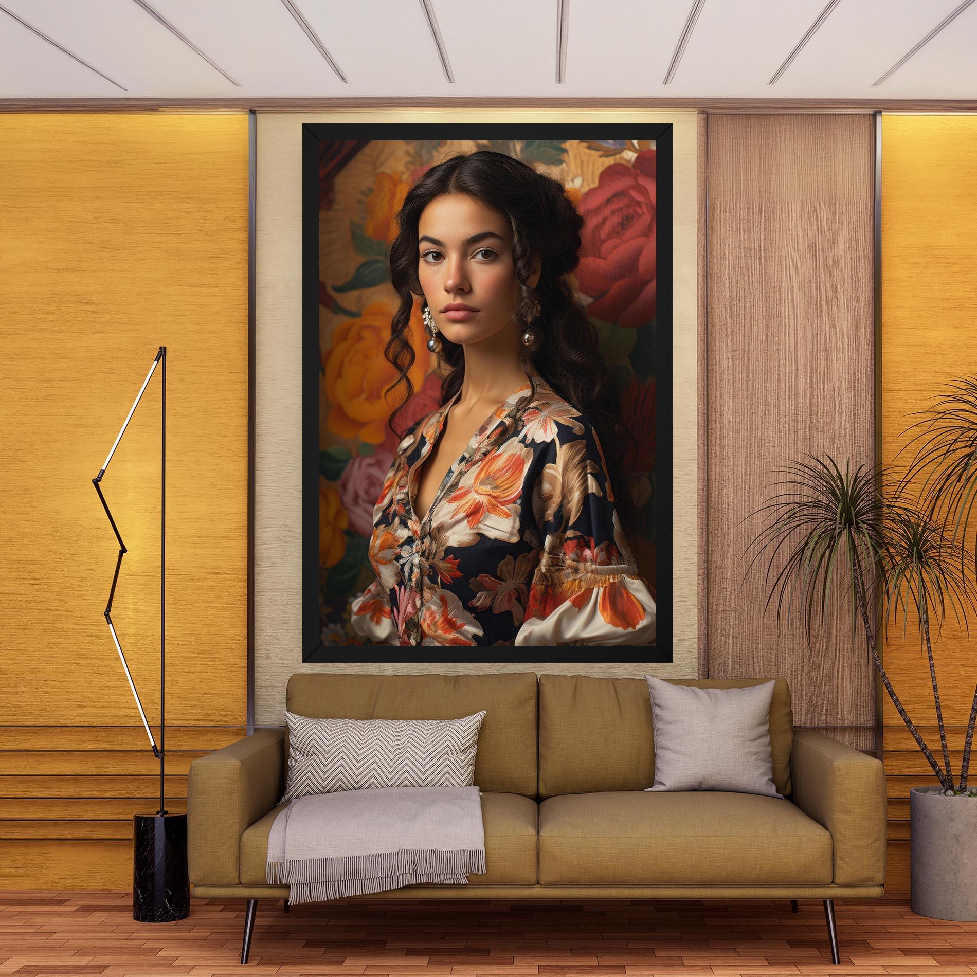 Obraz na Płótnie Floral Dress Lady mockup 9