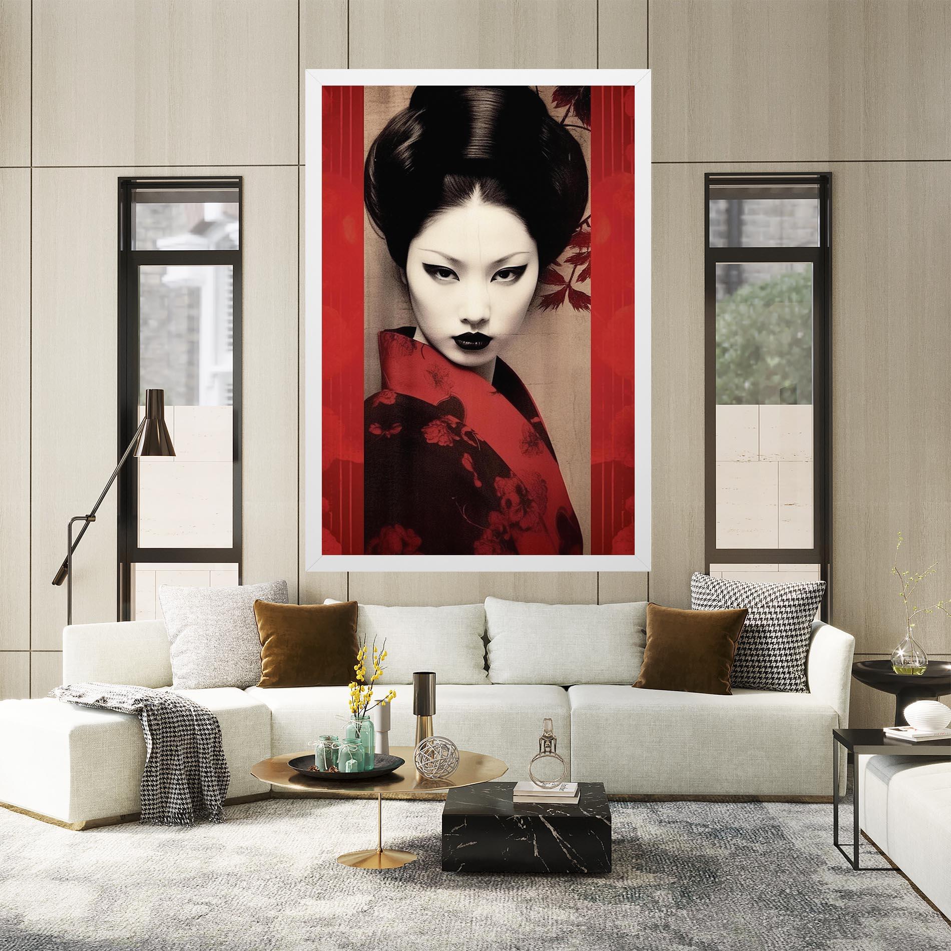 Obraz na Płótnie Black Asiatic Makeup mockup 2