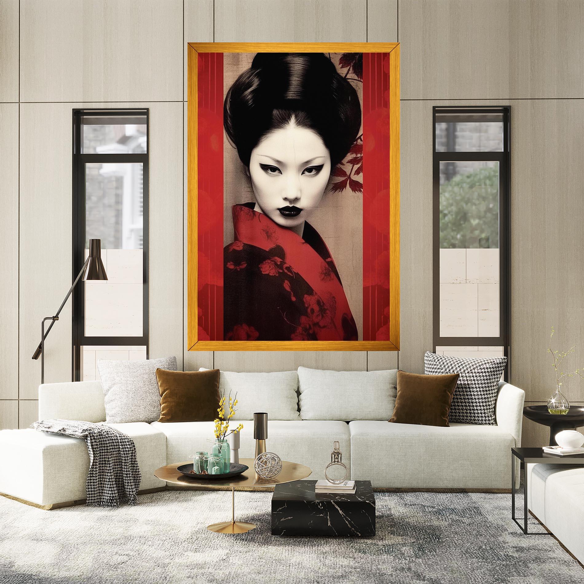 Obraz na Płótnie Black Asiatic Makeup mockup 2