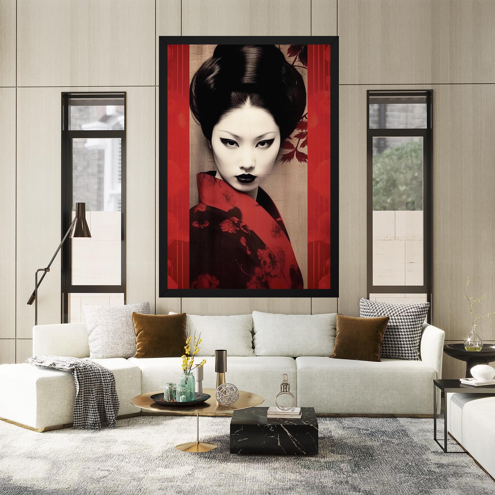 Obraz na Płótnie Black Asiatic Makeup mockup 2