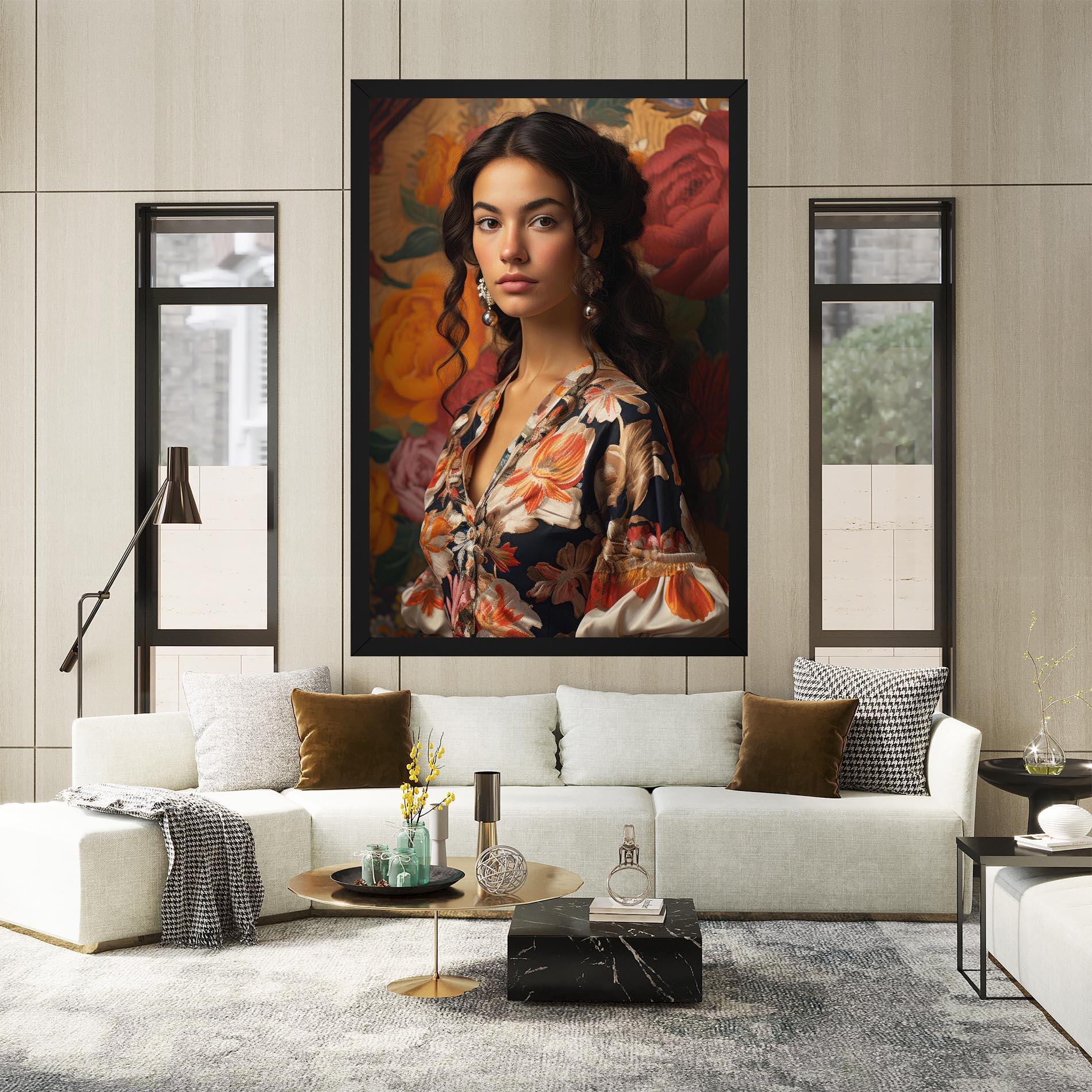 Obraz na Płótnie Floral Dress Lady mockup 2