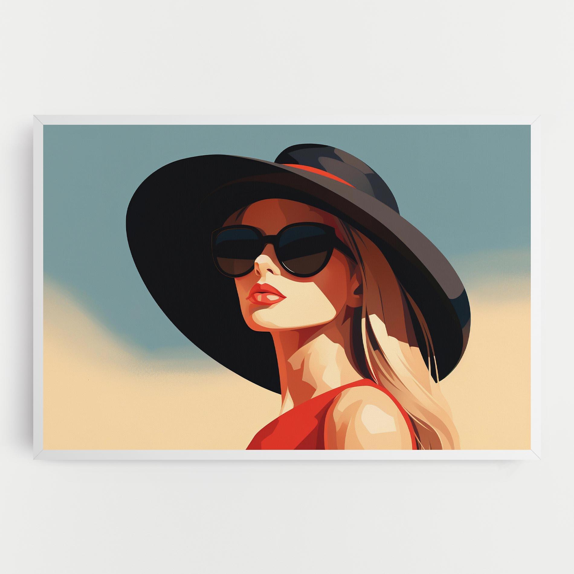 Obraz na Płótnie Caucasian Glamor Model mockup 0