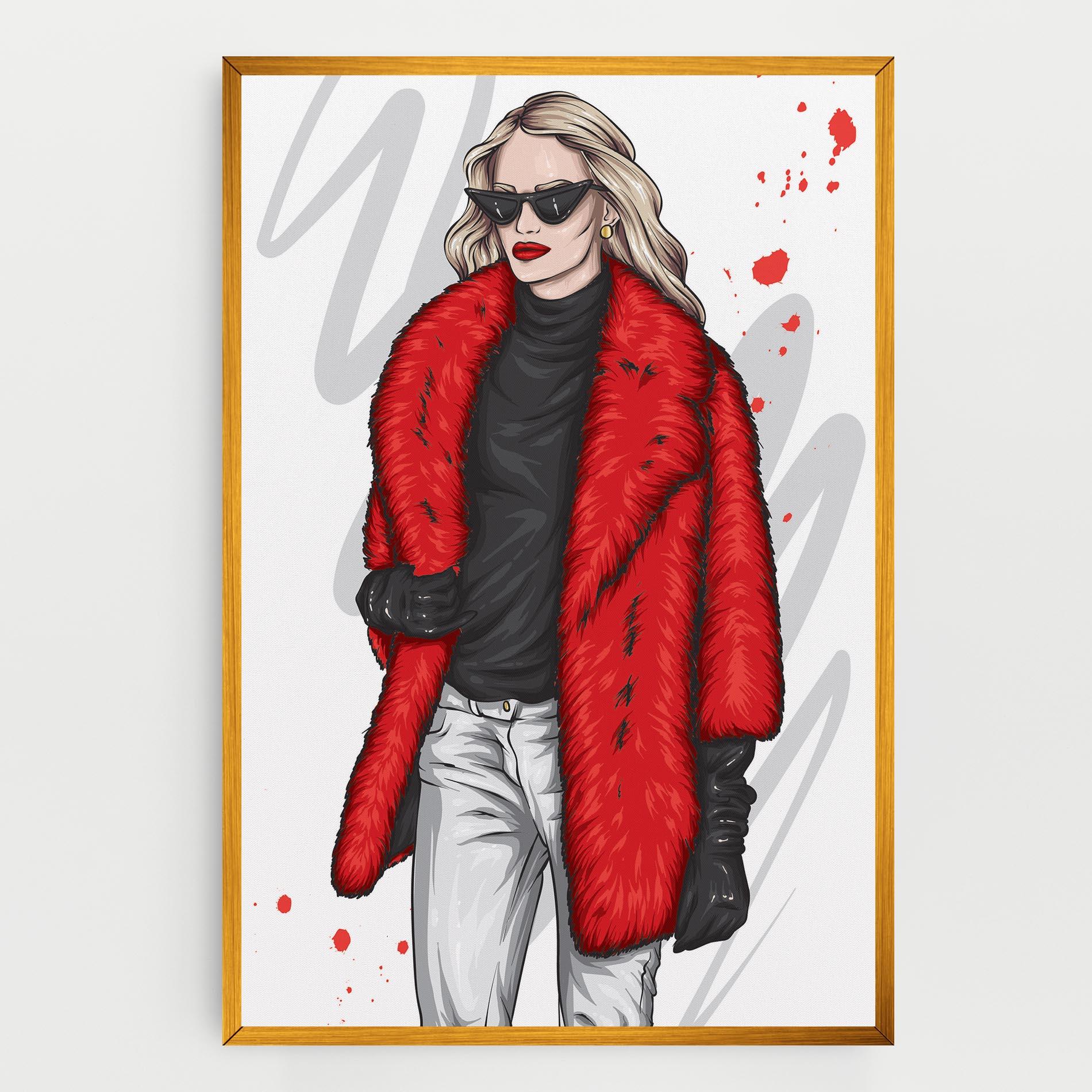 Obraz na Płótnie Black Blouse Woman mockup 0