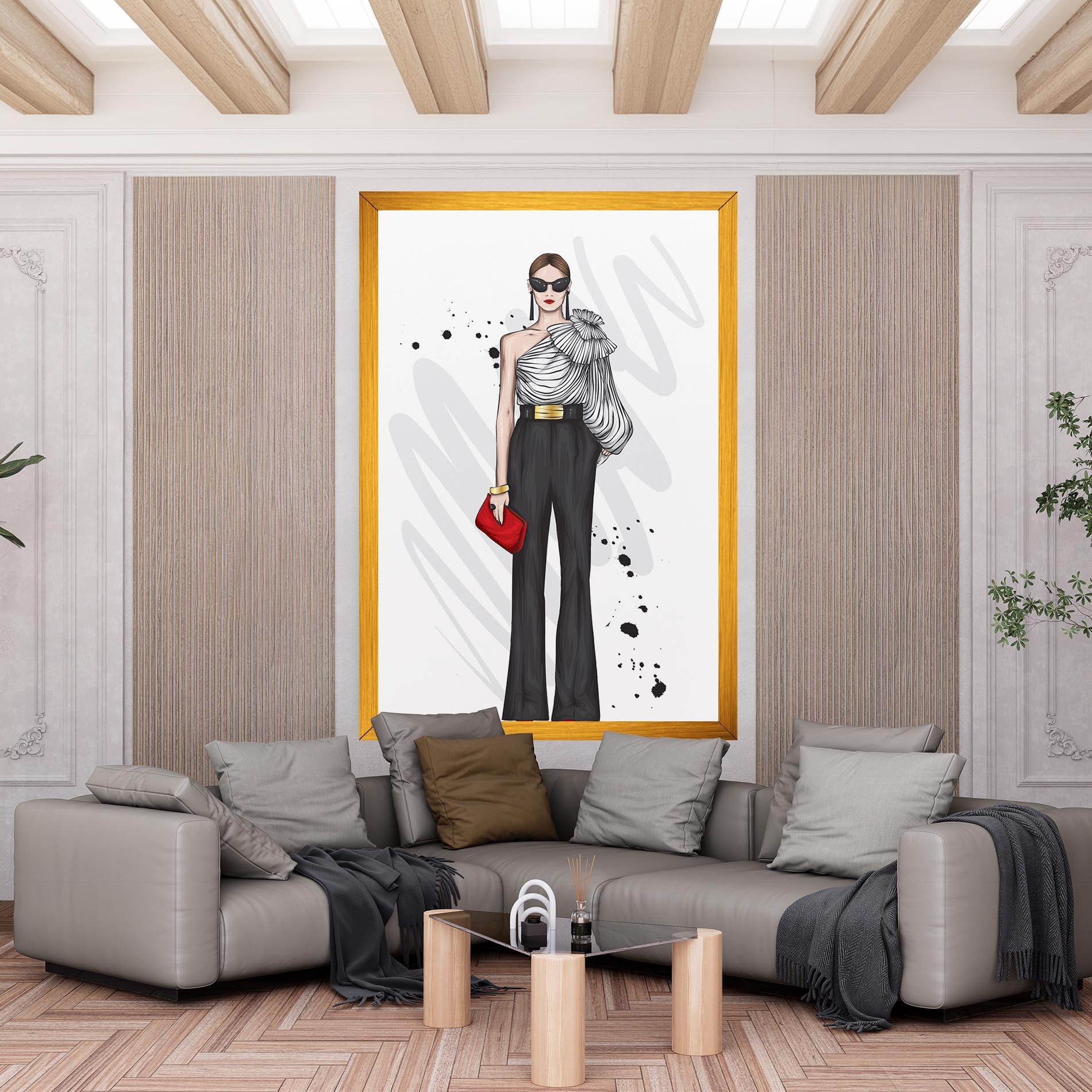 Obraz na Płótnie Tall Black Pants mockup 6