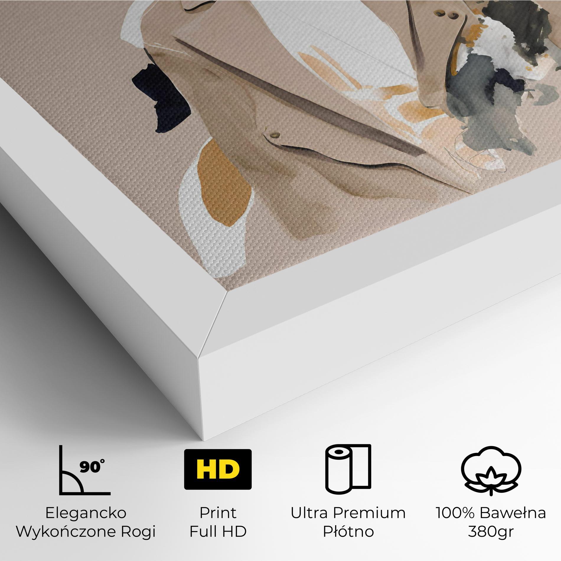 Obraz na Płótnie Watercolor Stylish Model mockup 4