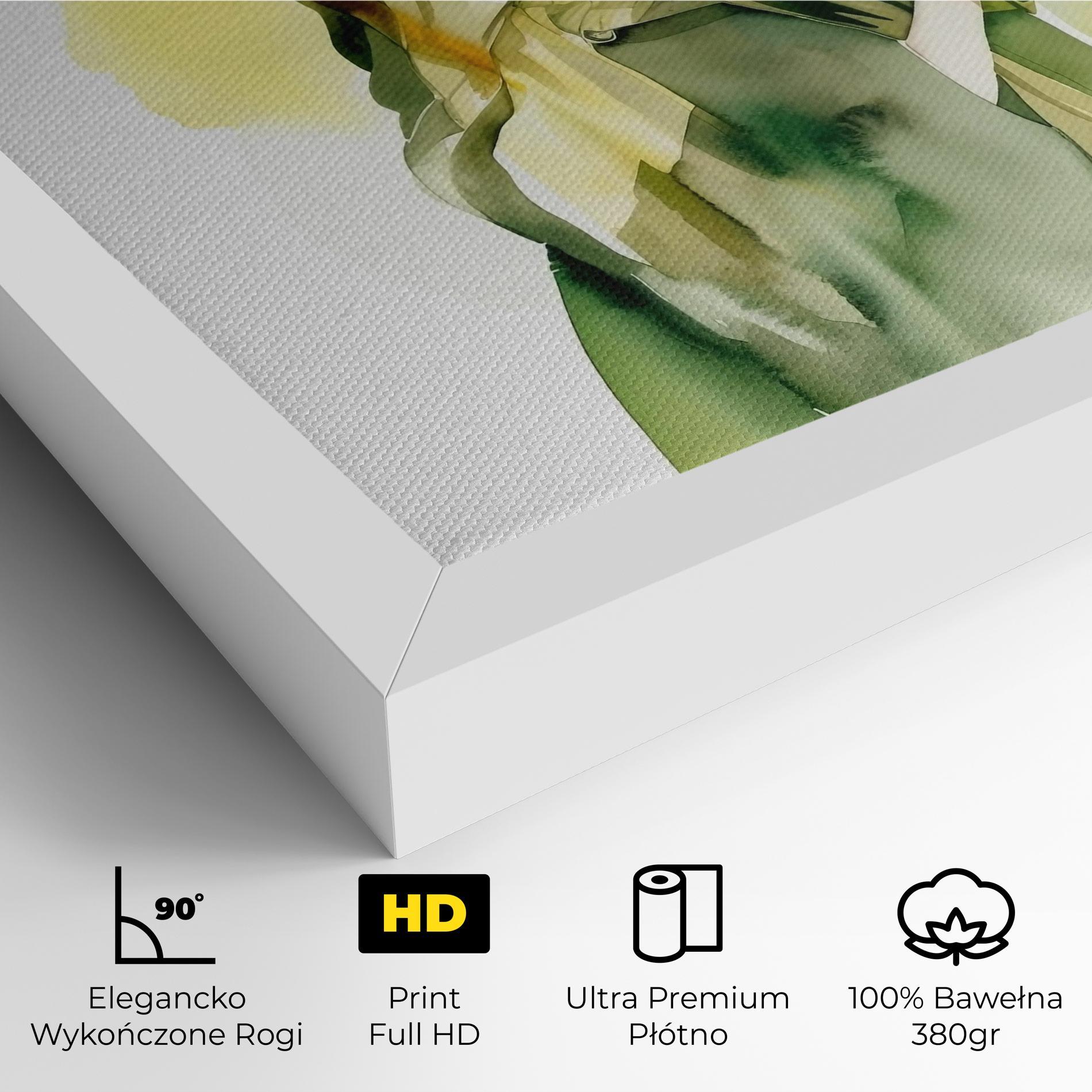 Obraz na Płótnie Woman Green Fashion mockup 4