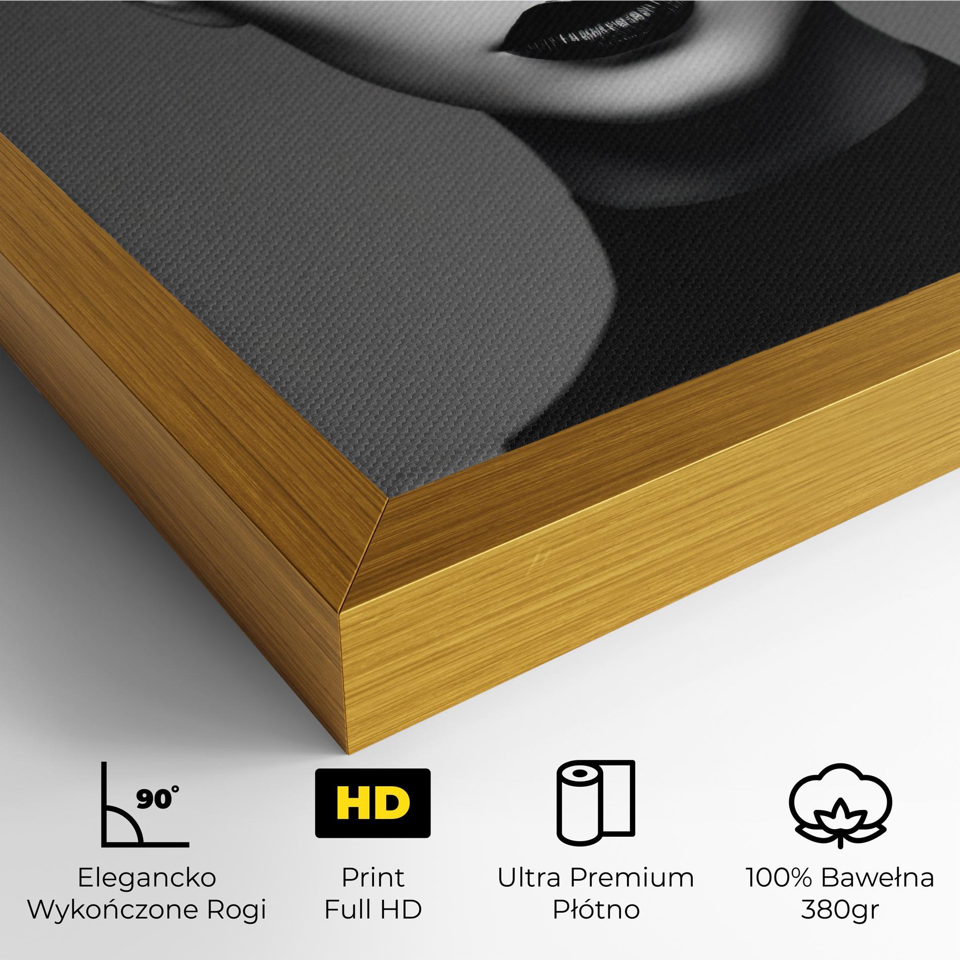 Obraz na Płótnie Black Lines On Face mockup 4