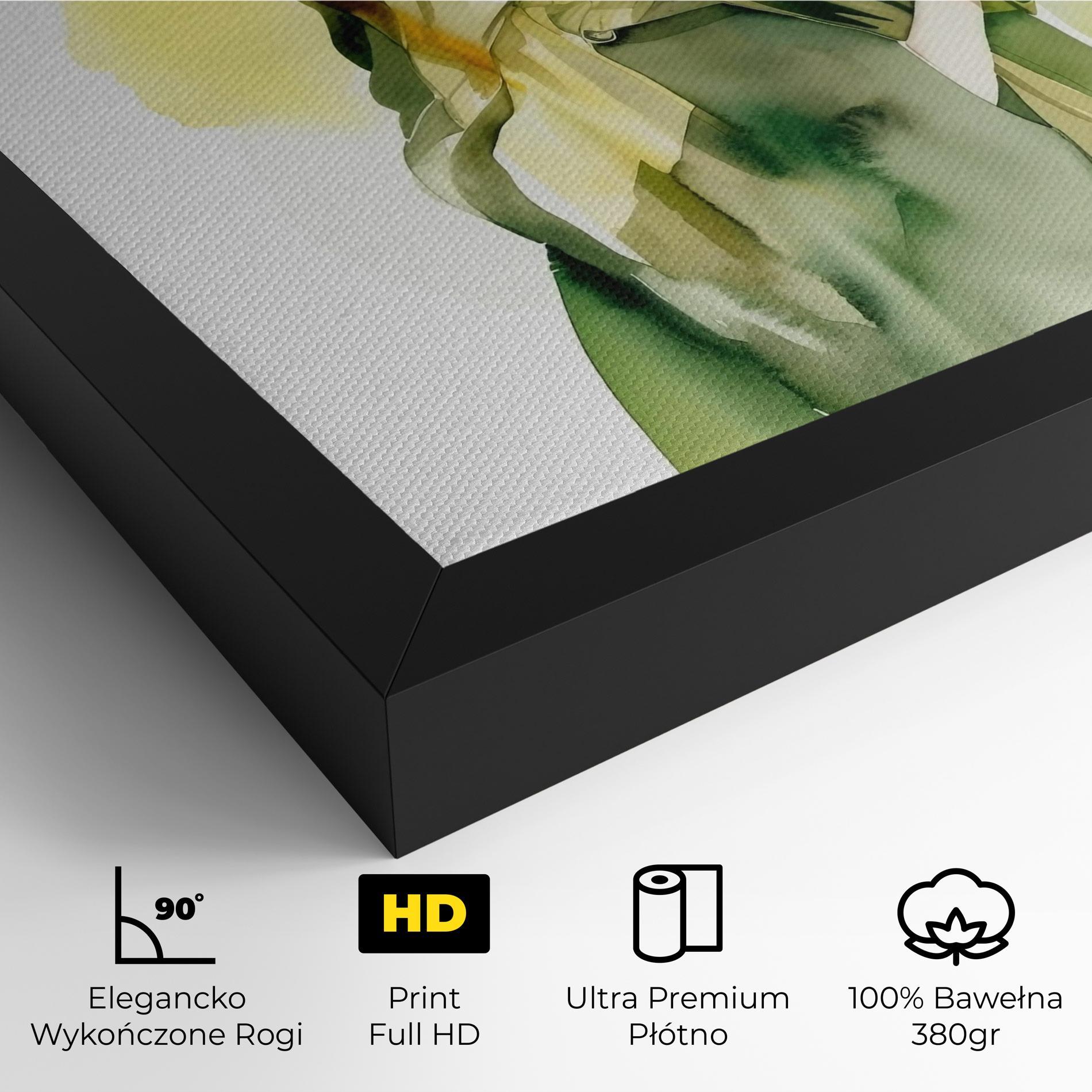 Obraz na Płótnie Woman Green Fashion mockup 4