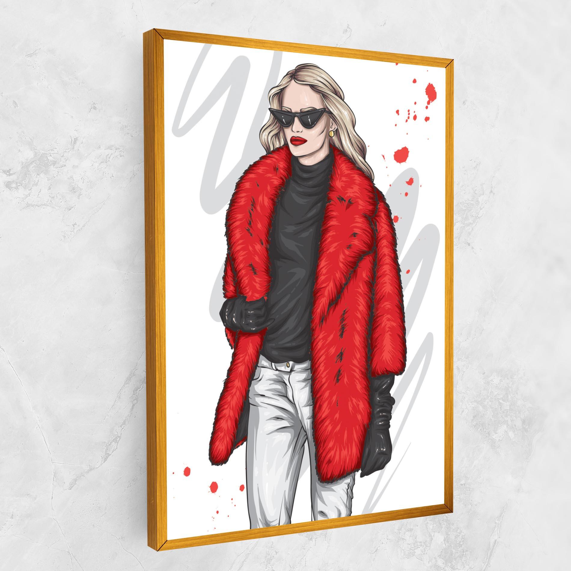 Obraz na Płótnie Black Blouse Woman mockup 1