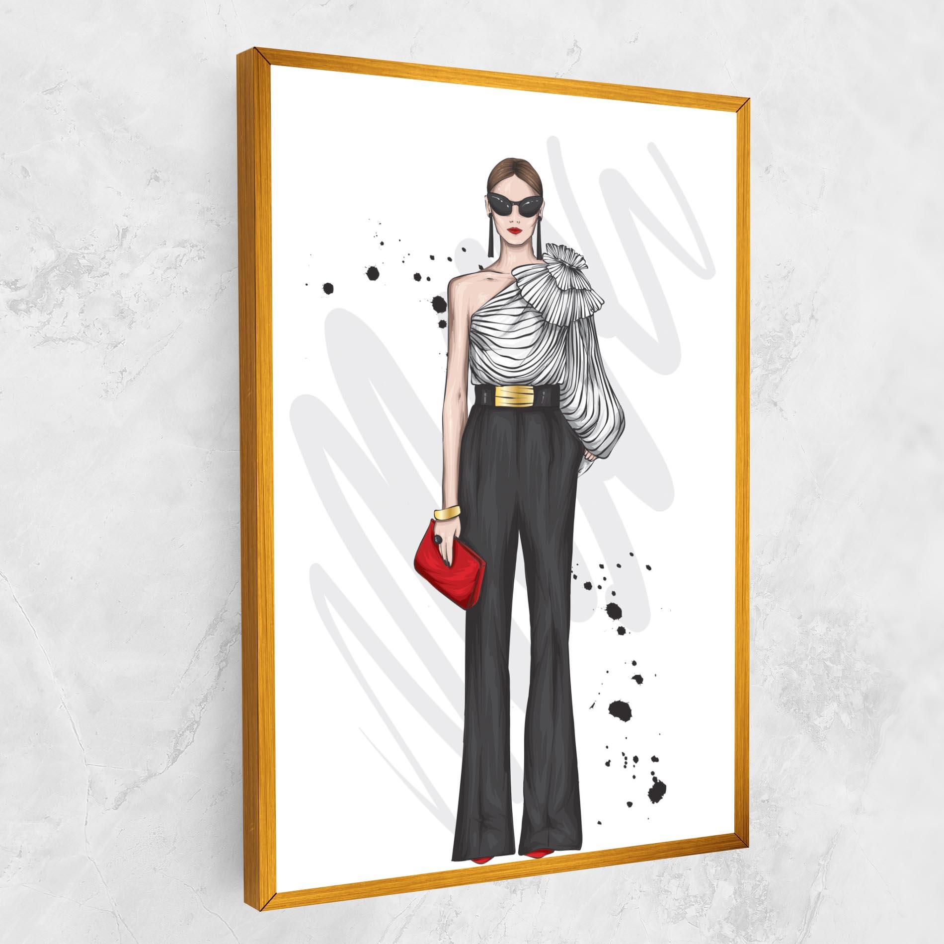 Obraz na Płótnie Tall Black Pants mockup 1