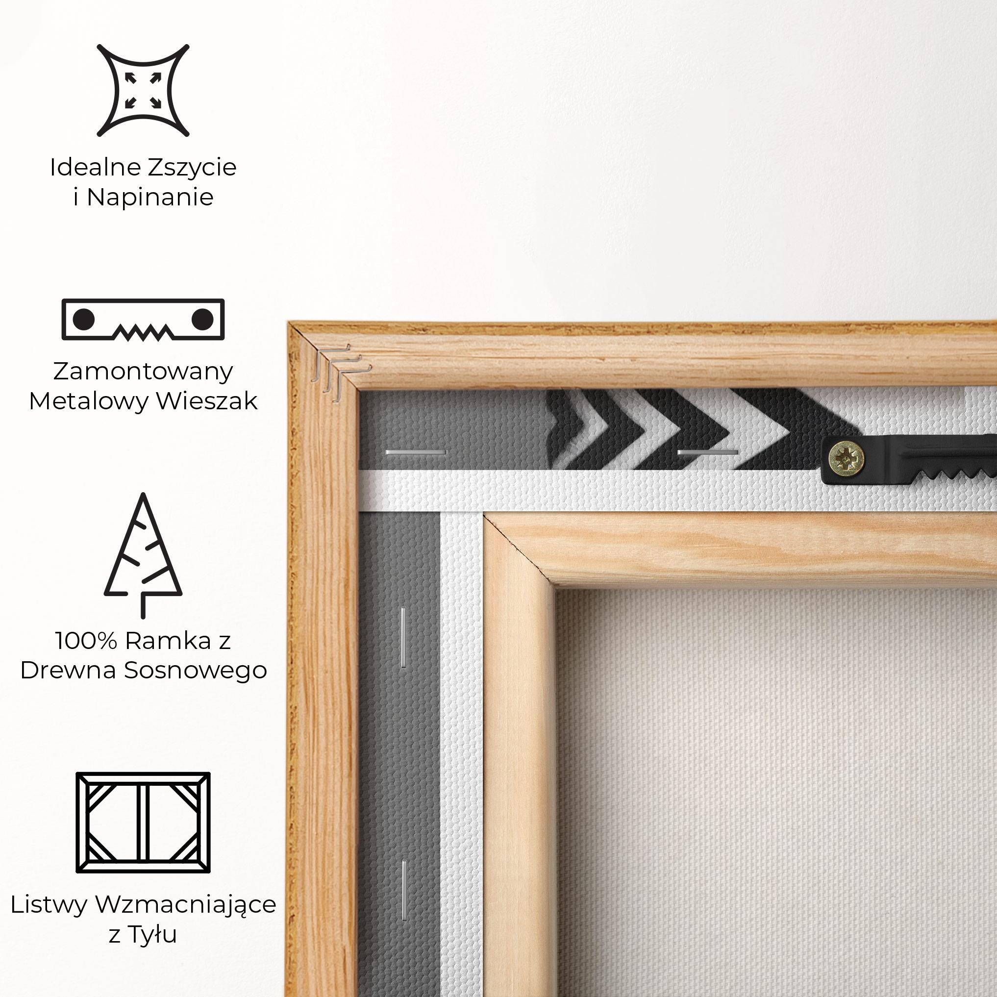 Obraz na Płótnie Black Lines On Face mockup 5