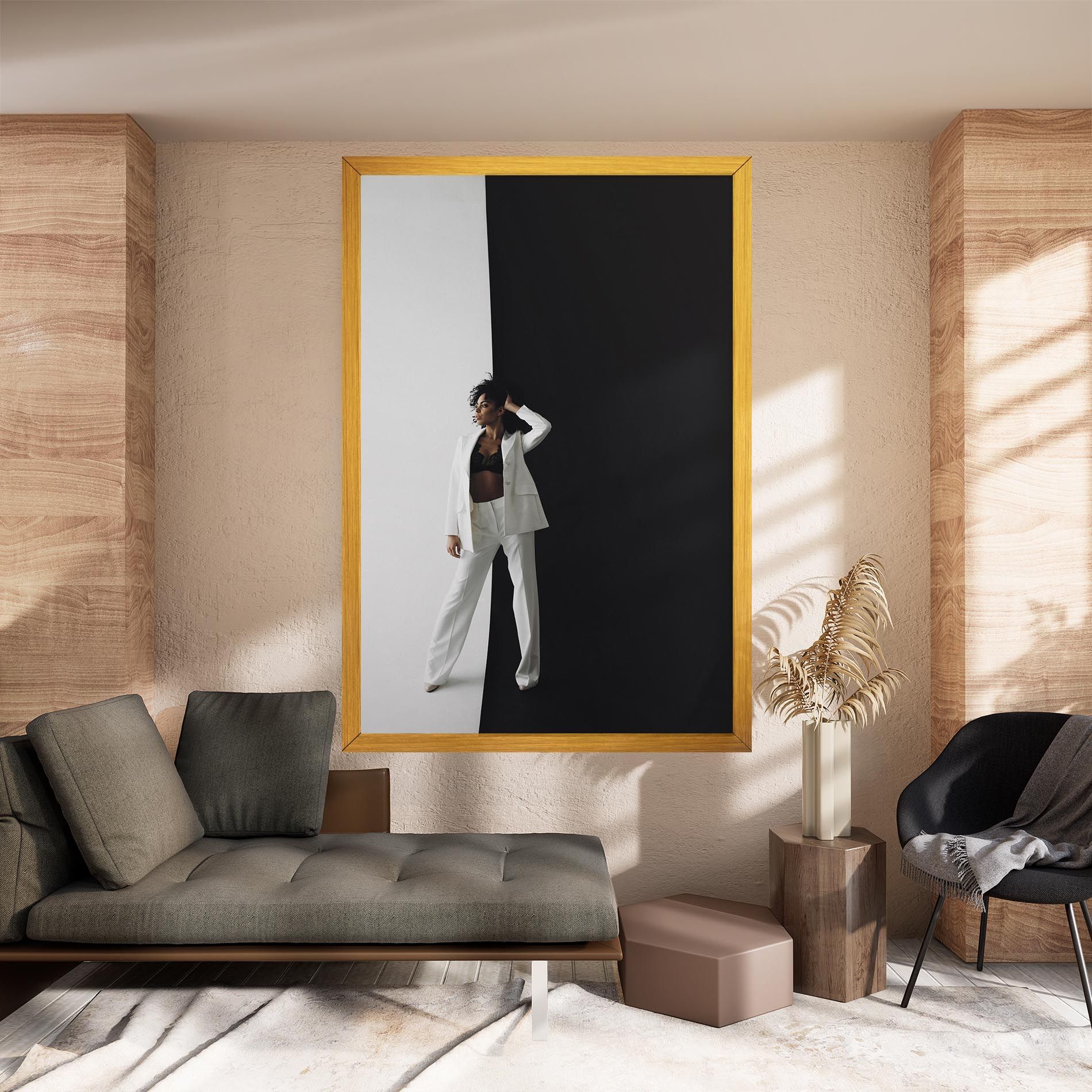 African Girl White Outfit mockup 8