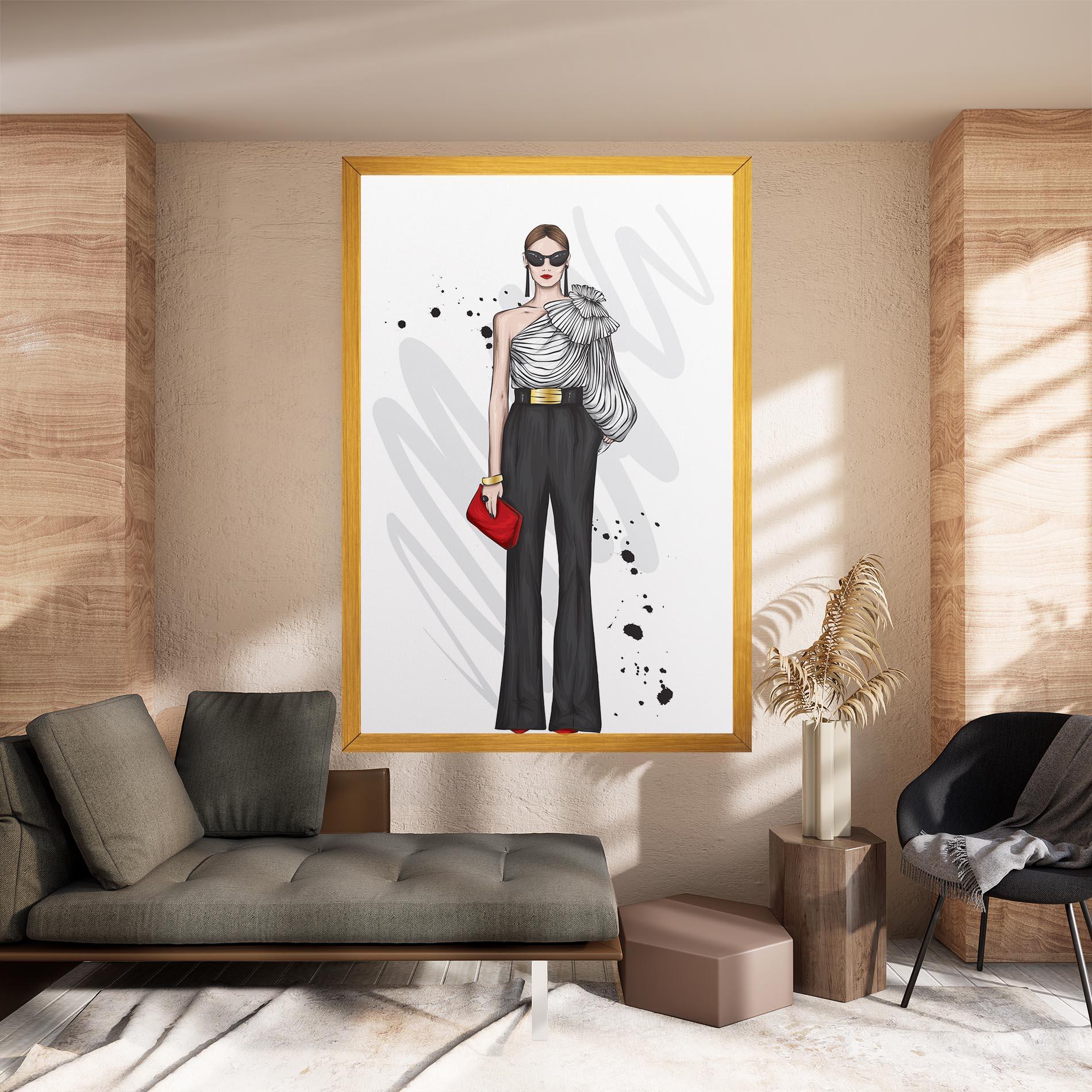 Obraz na Płótnie Tall Black Pants mockup 8