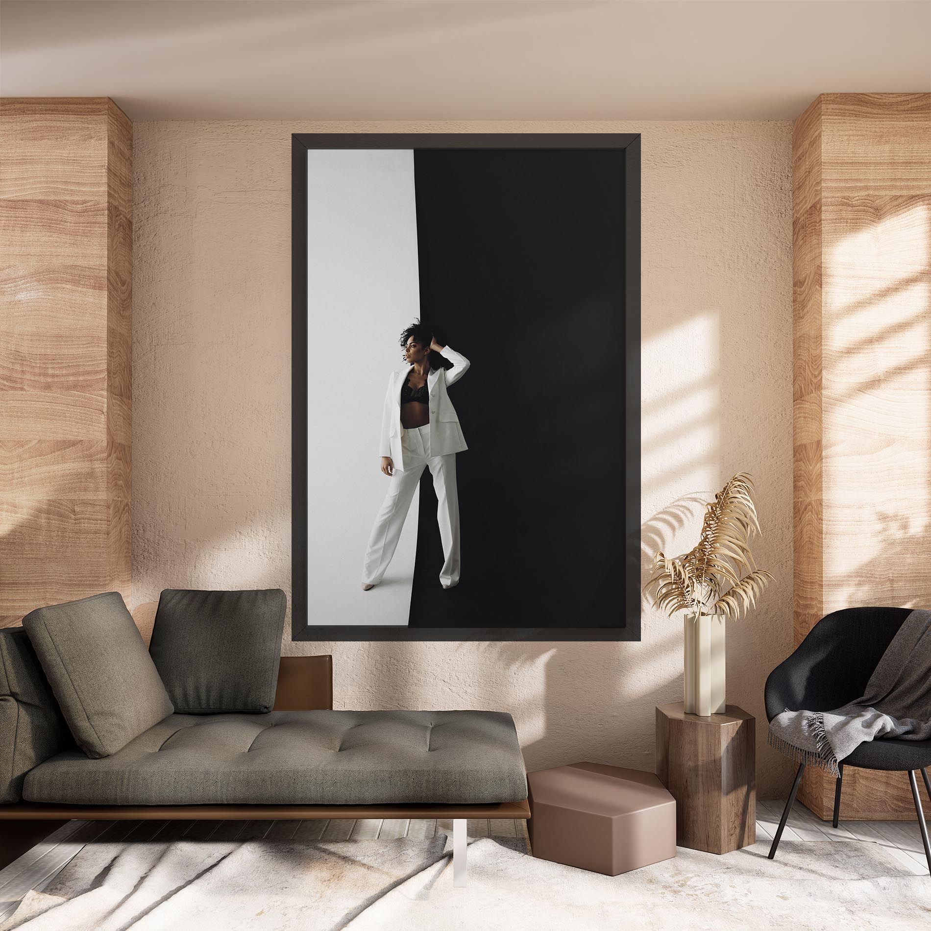 African Girl White Outfit mockup 8