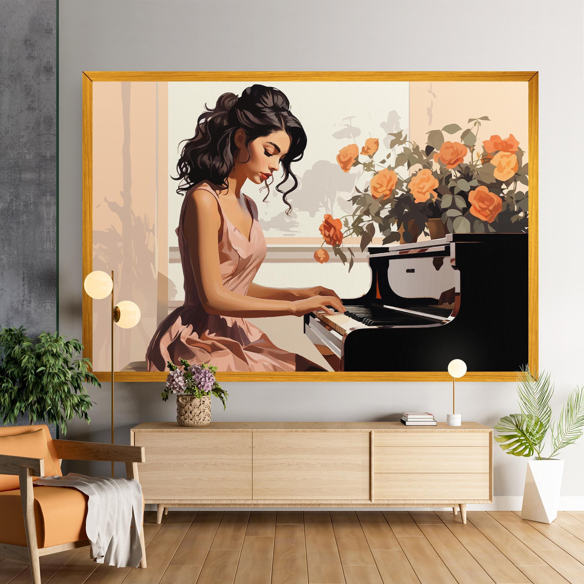 Obraz na Płótnie Singer Painting mockup 9