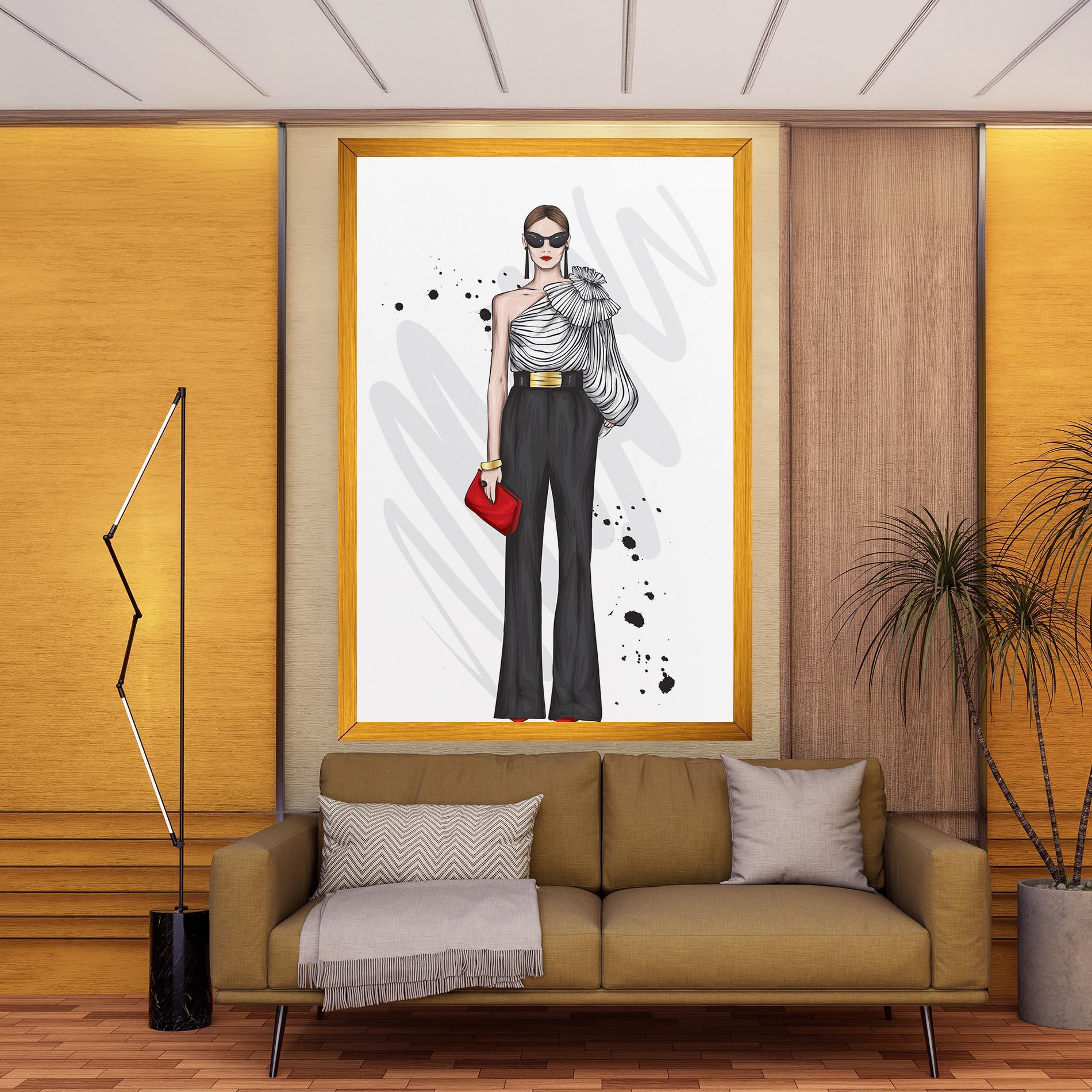 Obraz na Płótnie Tall Black Pants mockup 9